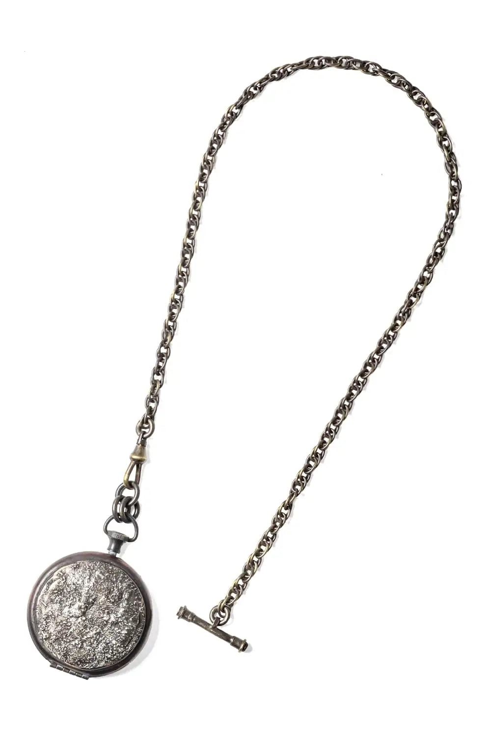 Meteoritic Texture Pocket Watch Style Pendent 05