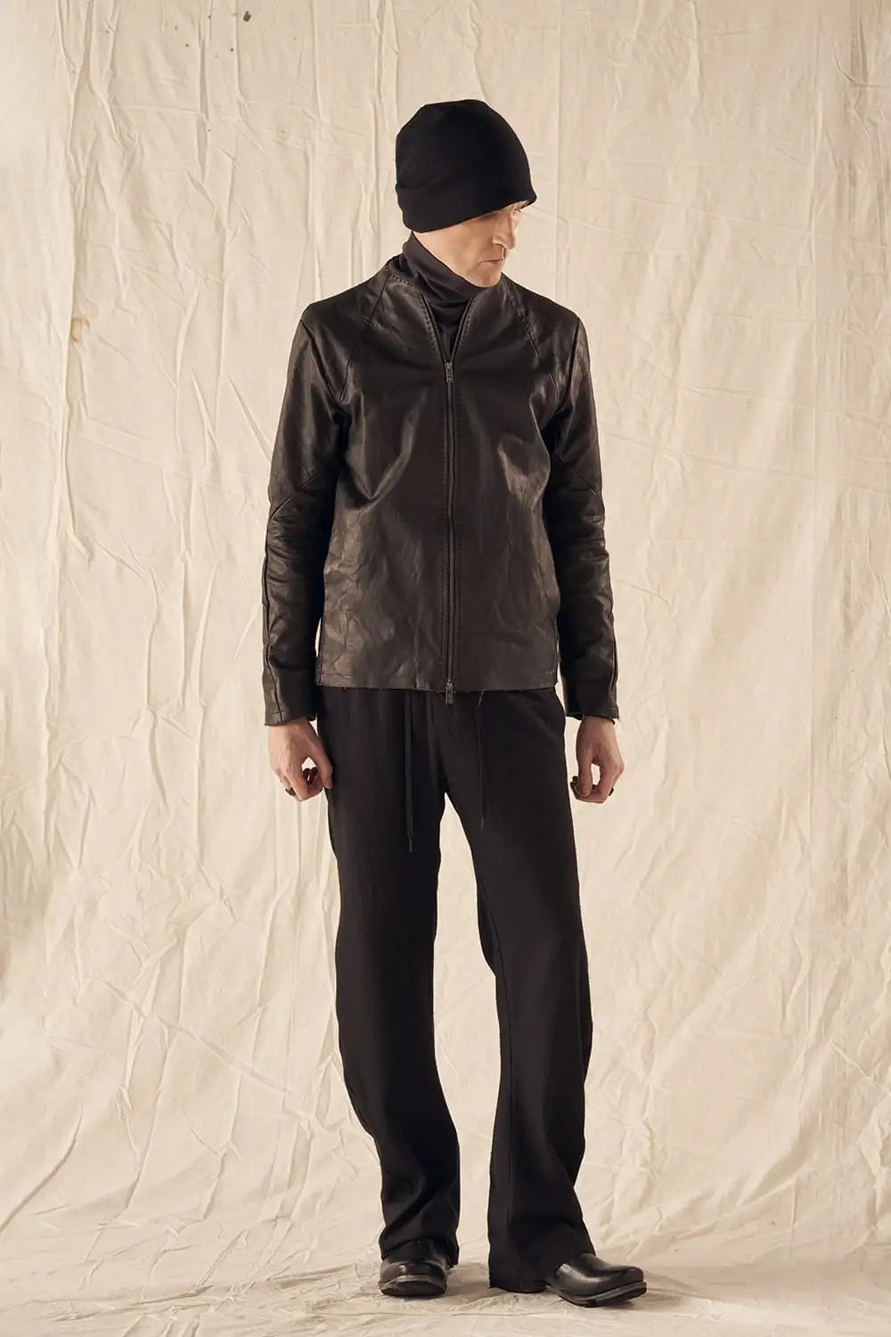 Leather  jacket  calf / silk   bonded