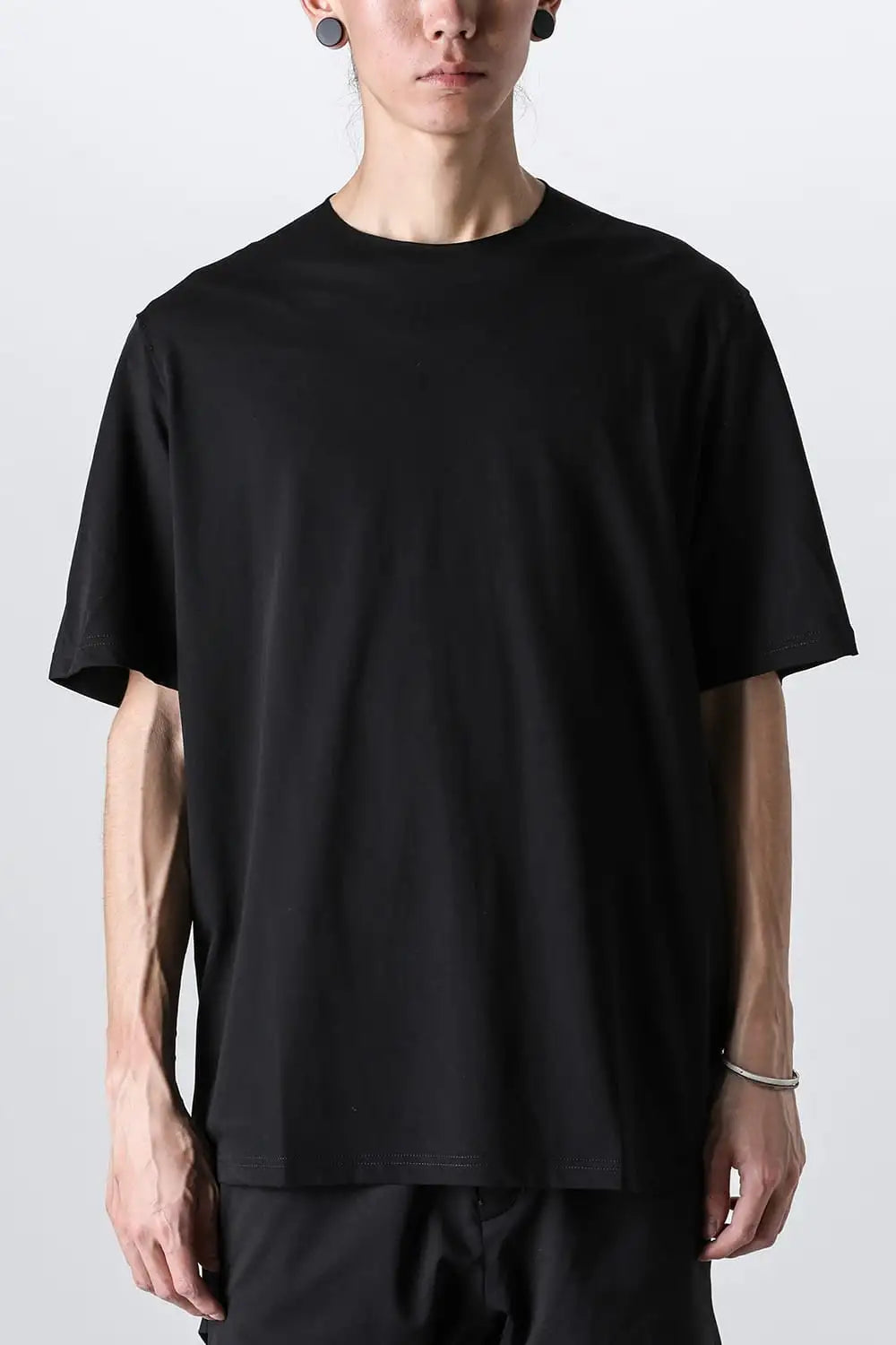 Short sleeve high twist jersey Black