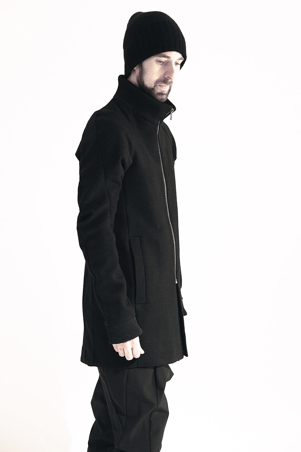 Rib Coat Cashmere Melton