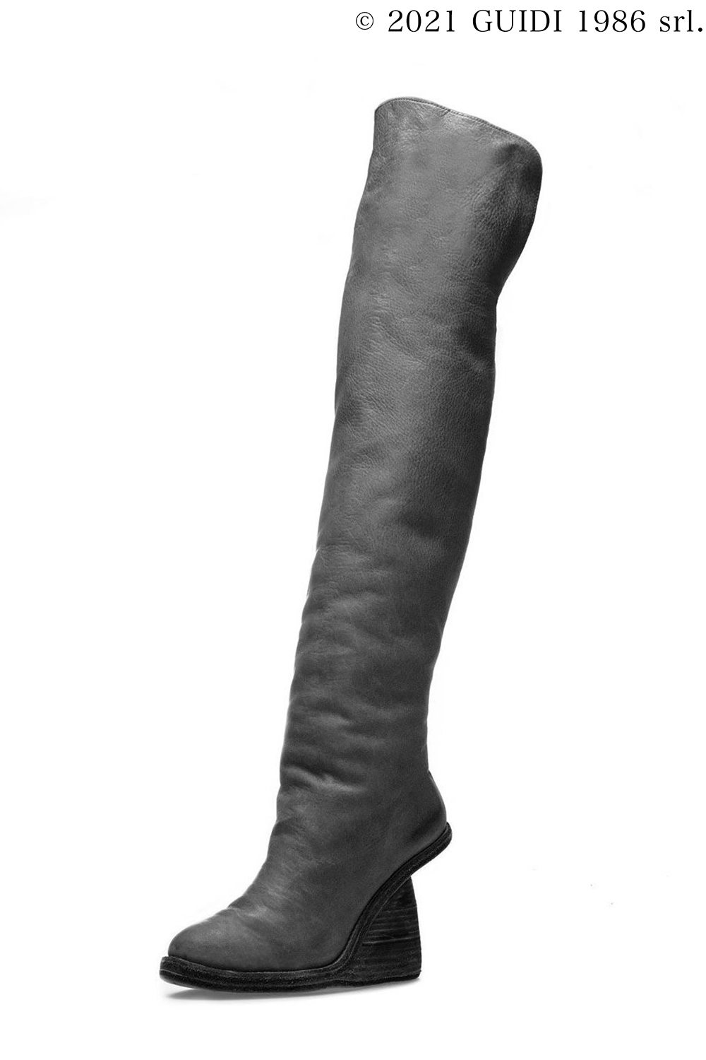 6013 - Over-The-Knee Boots With Asymmetrical Heel