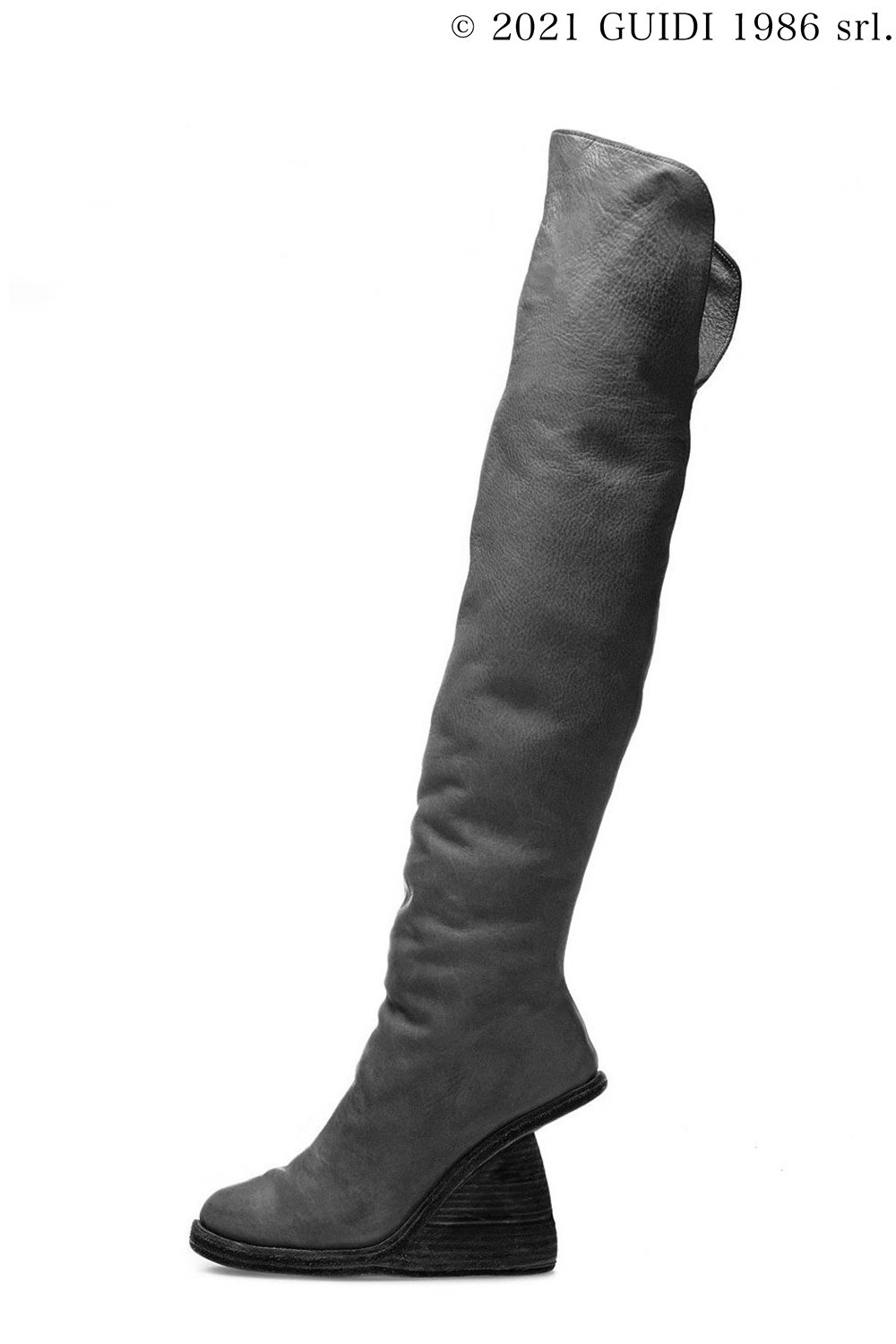 6013 - Over-The-Knee Boots With Asymmetrical Heel