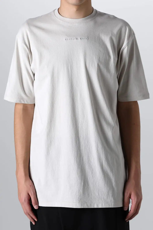 Cotton Jersey Embroidered S/S Tee L.Gray