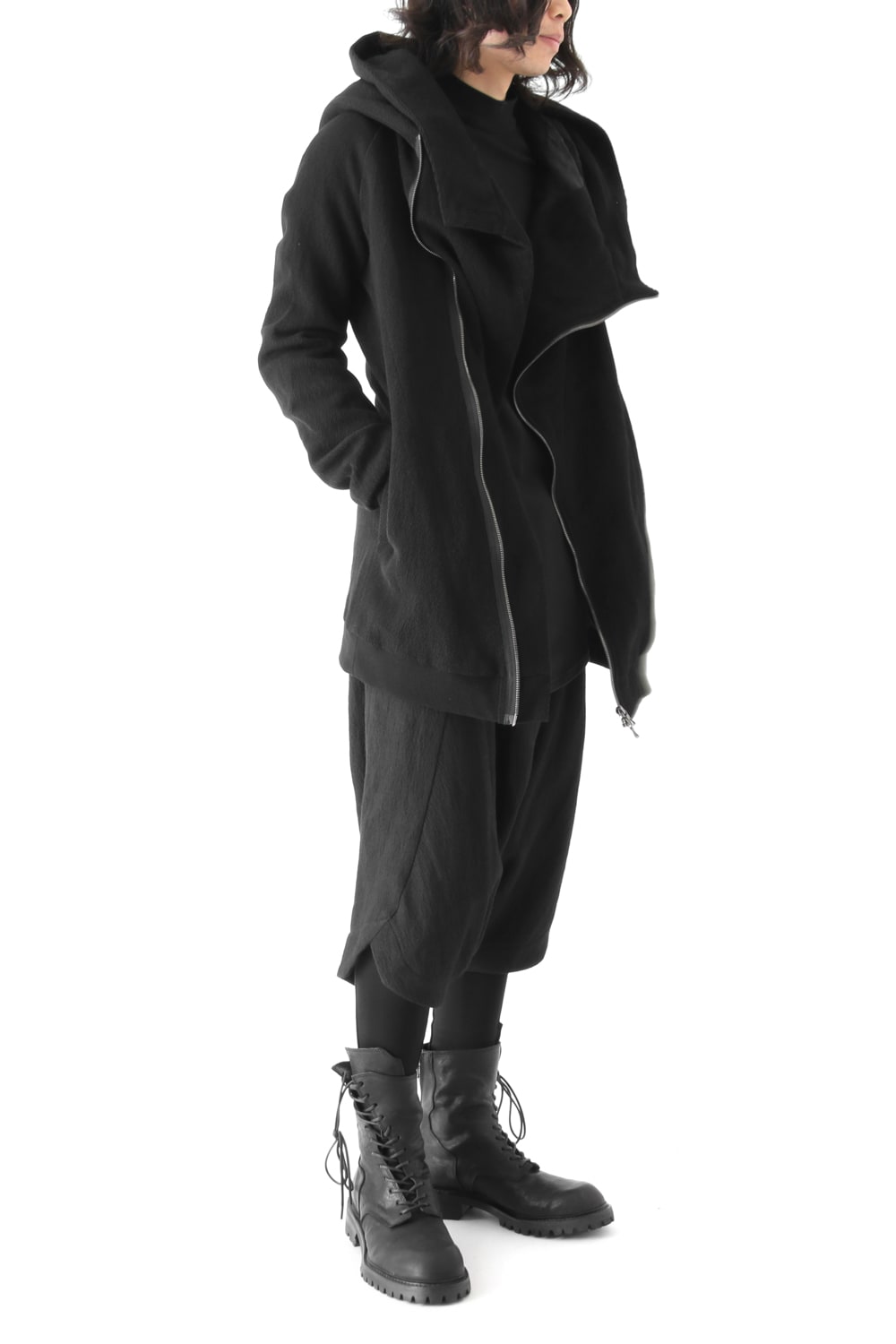 GEOMETRIC HOODED JACKET