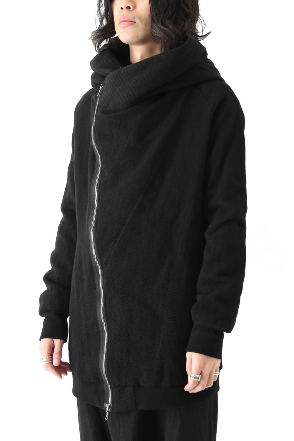 GEOMETRIC HOODED JACKET