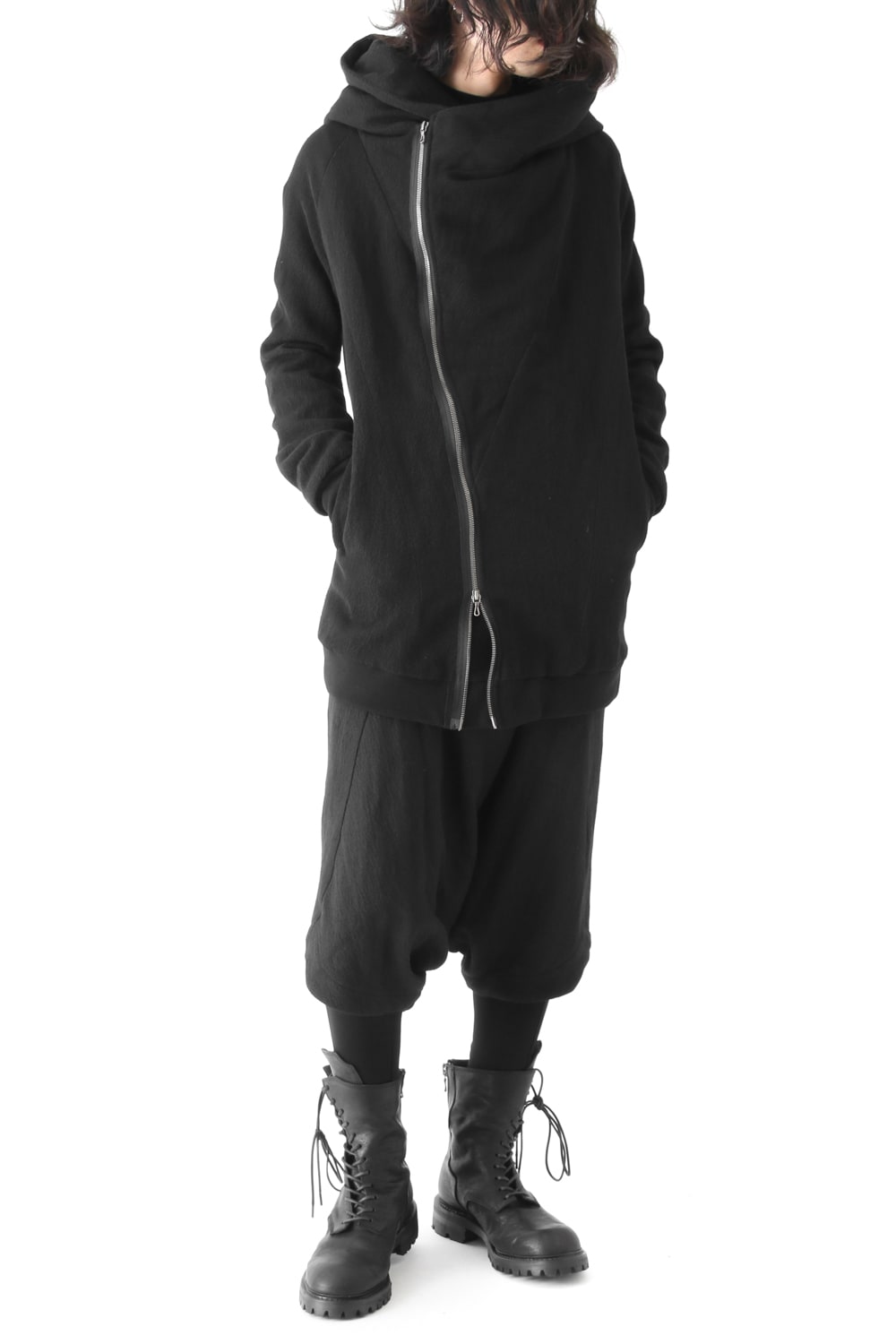 GEOMETRIC HOODED JACKET