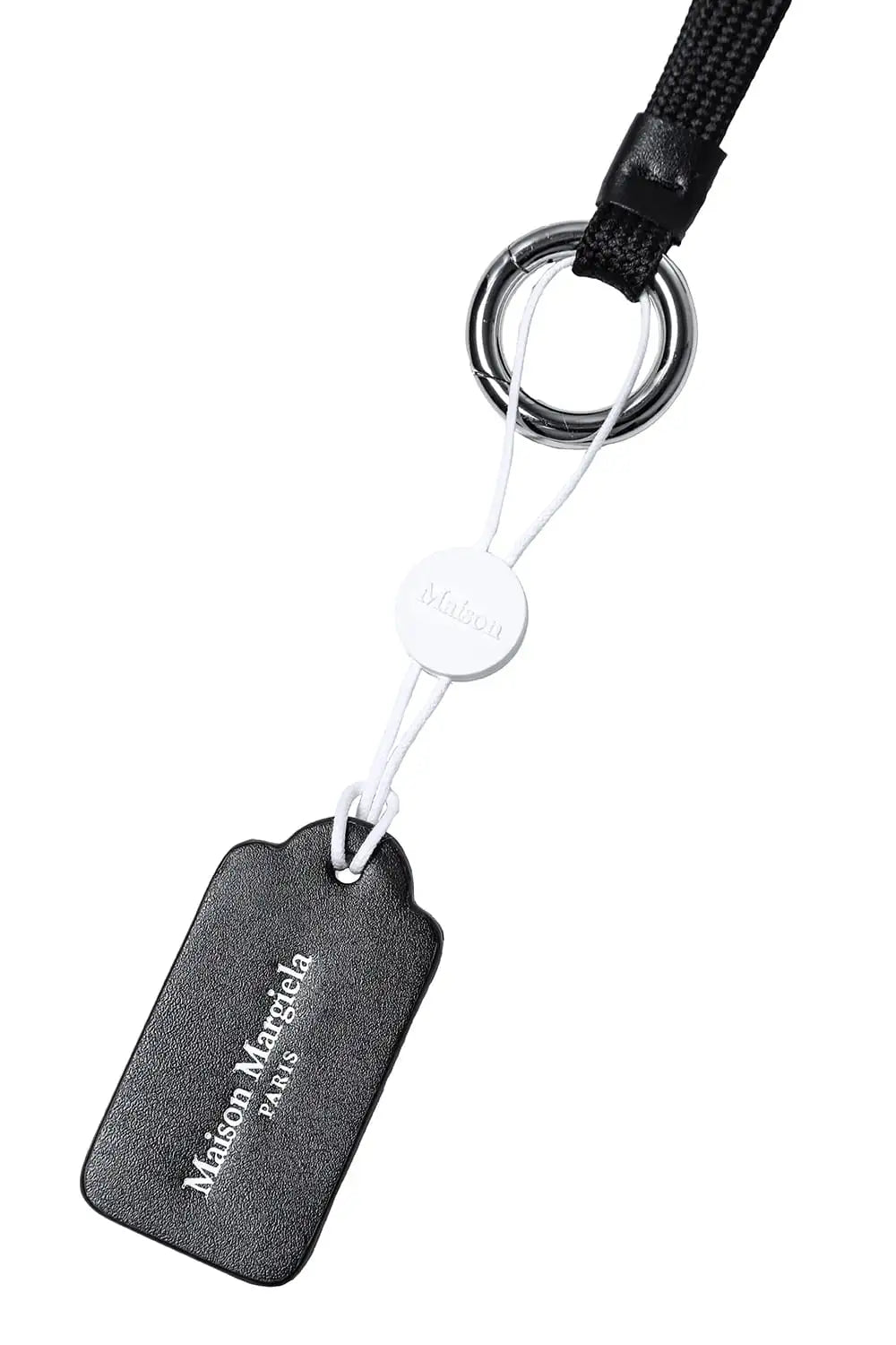 Tag Key Ring With Lace Black