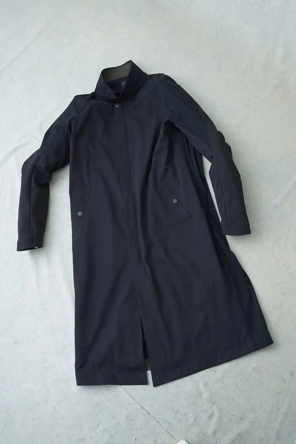 Hight neck coat water repellent polyester