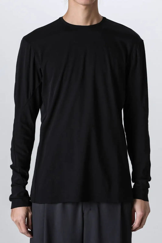 ロングスリーブハイゲージジャージー Black