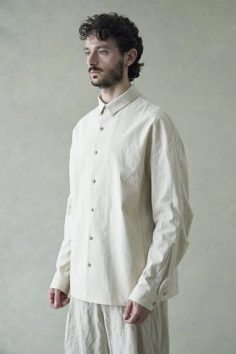 シャツ ルーズフィット コットンヘンプ