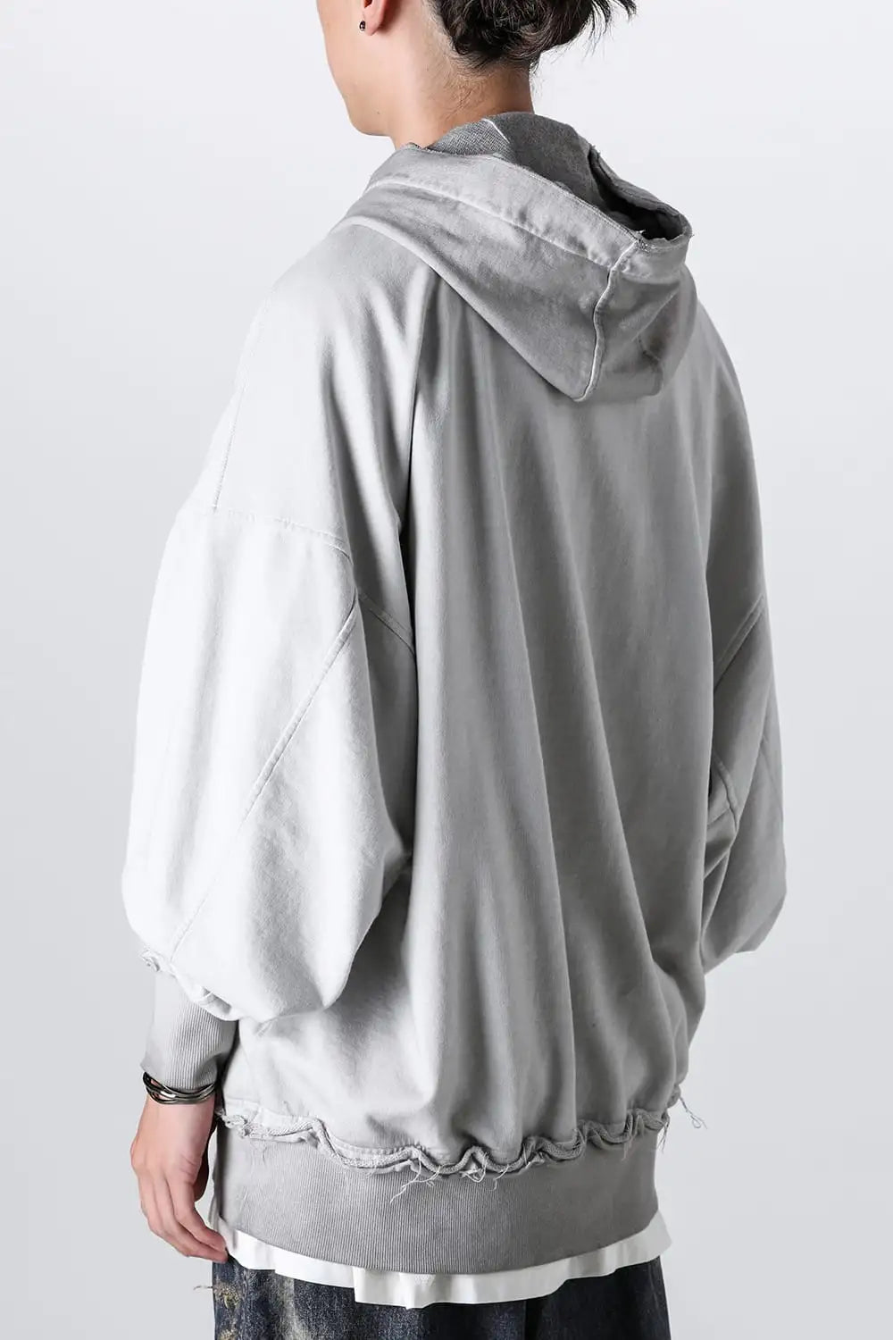 Cotton Sweat Zip Up Hoodie Plaster