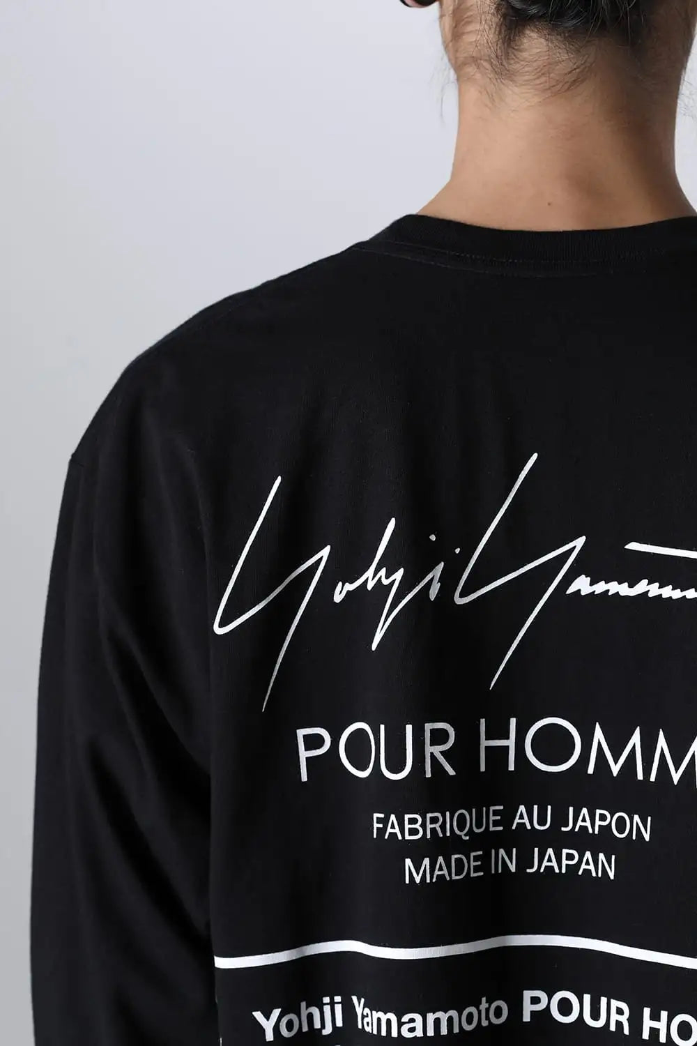 NEIGHBORHOOD x Yohji Yamamoto Print Long Sleeve T-Shirt Black