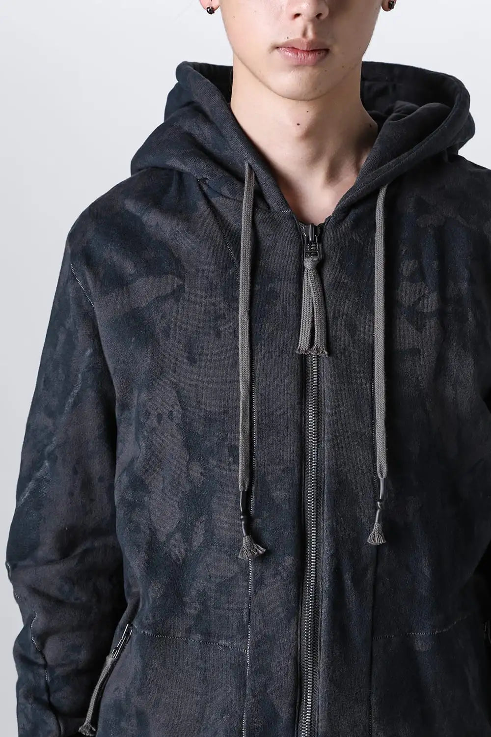 Untwisted Fleece-Lined Coating Hooded Jacket