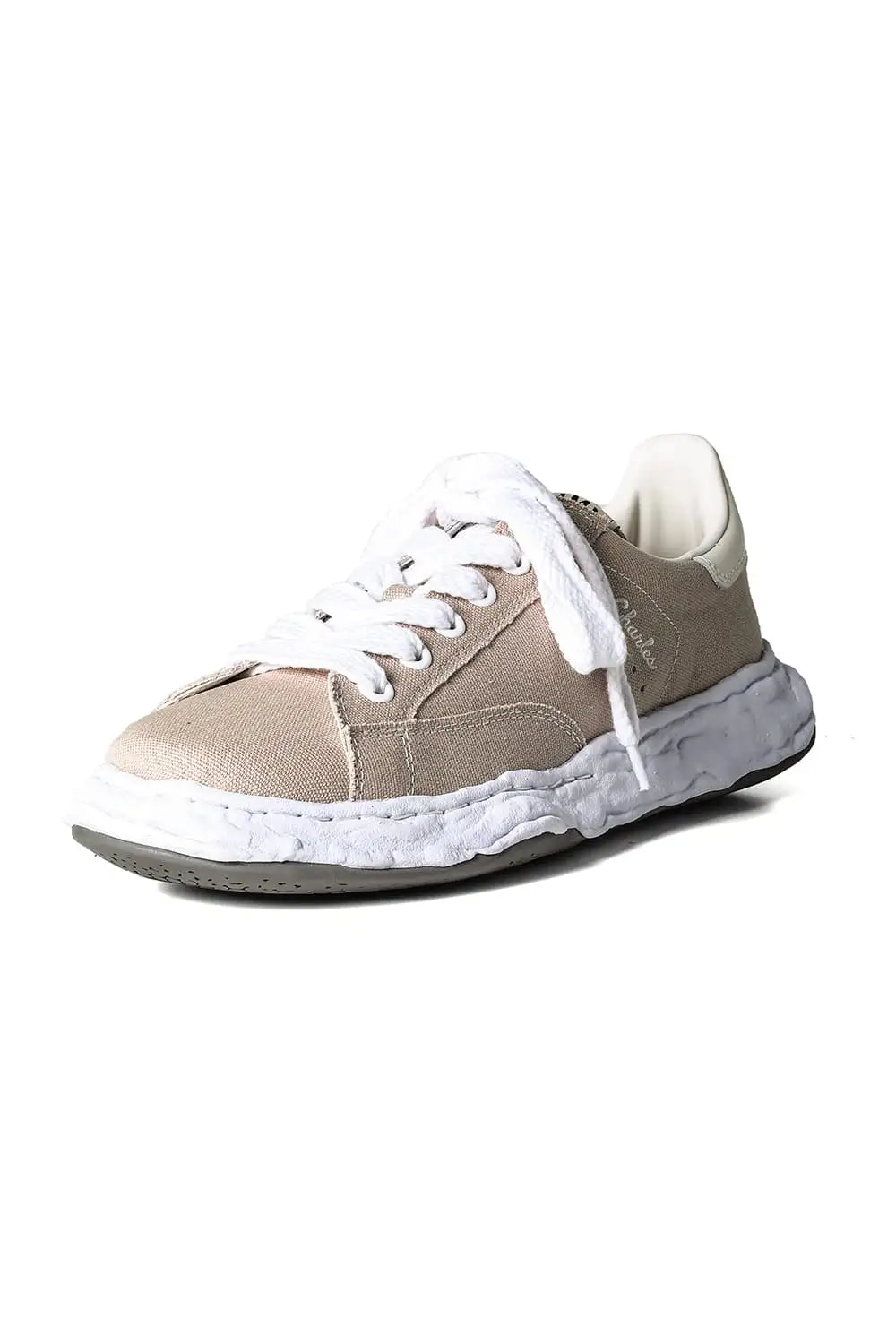 CHARLES Original sole canvas Low-cut sneakers Beige