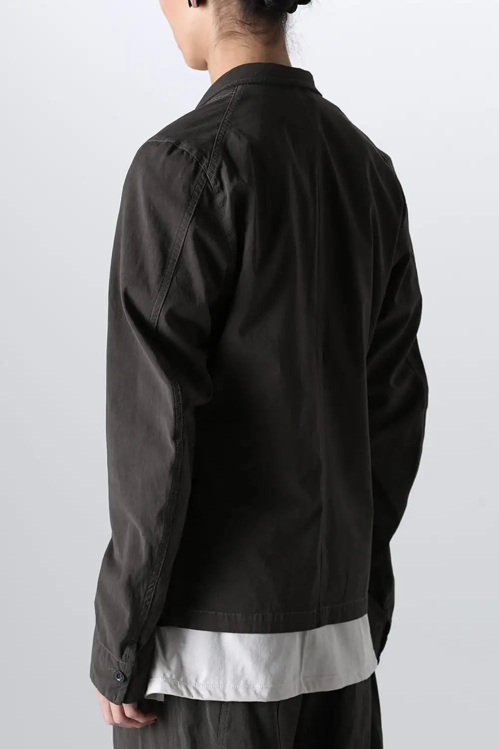 強撚ドライコットン ジャケット  オリーブドラブ