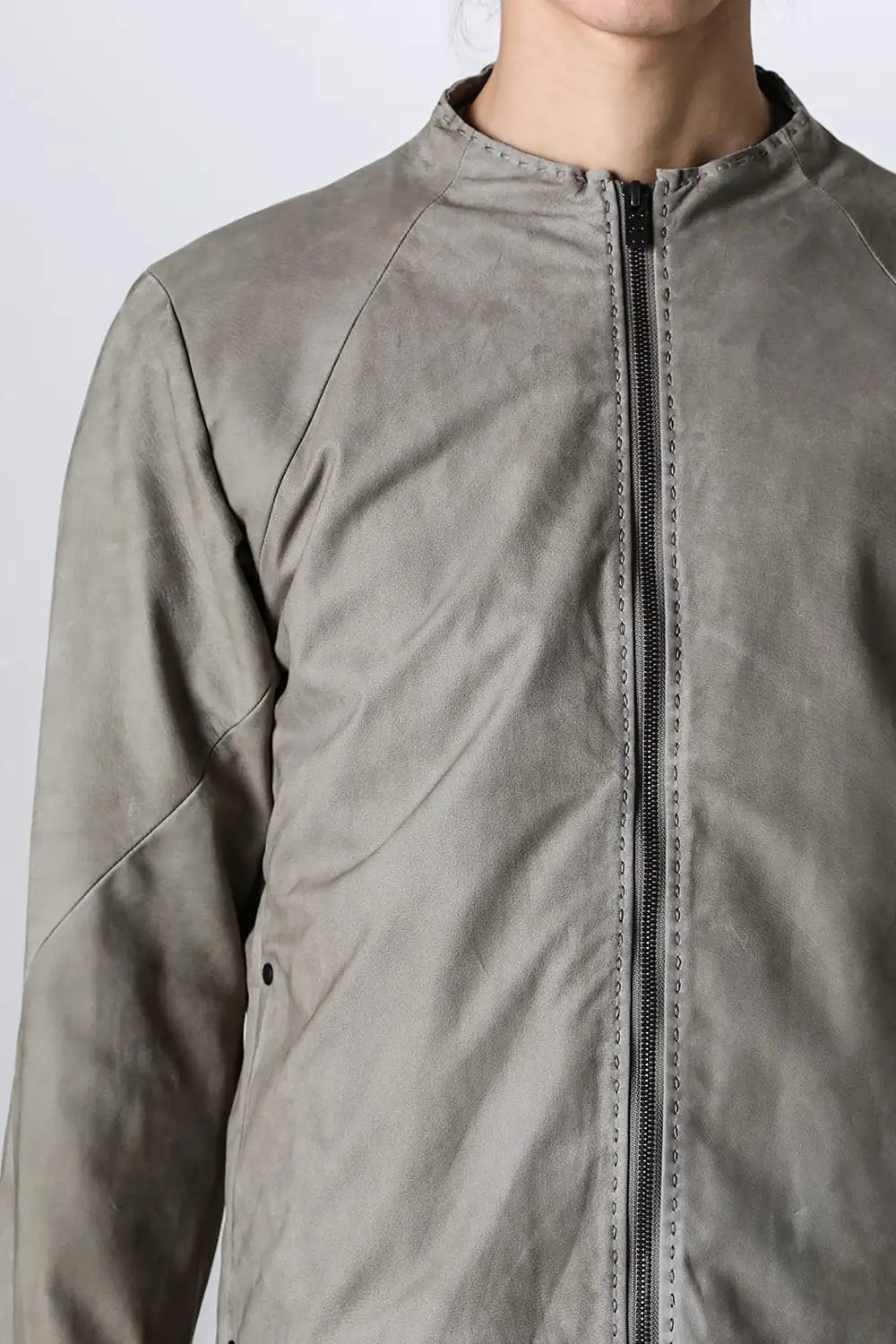 Jacket soft nubuck cow leather Sand Gray