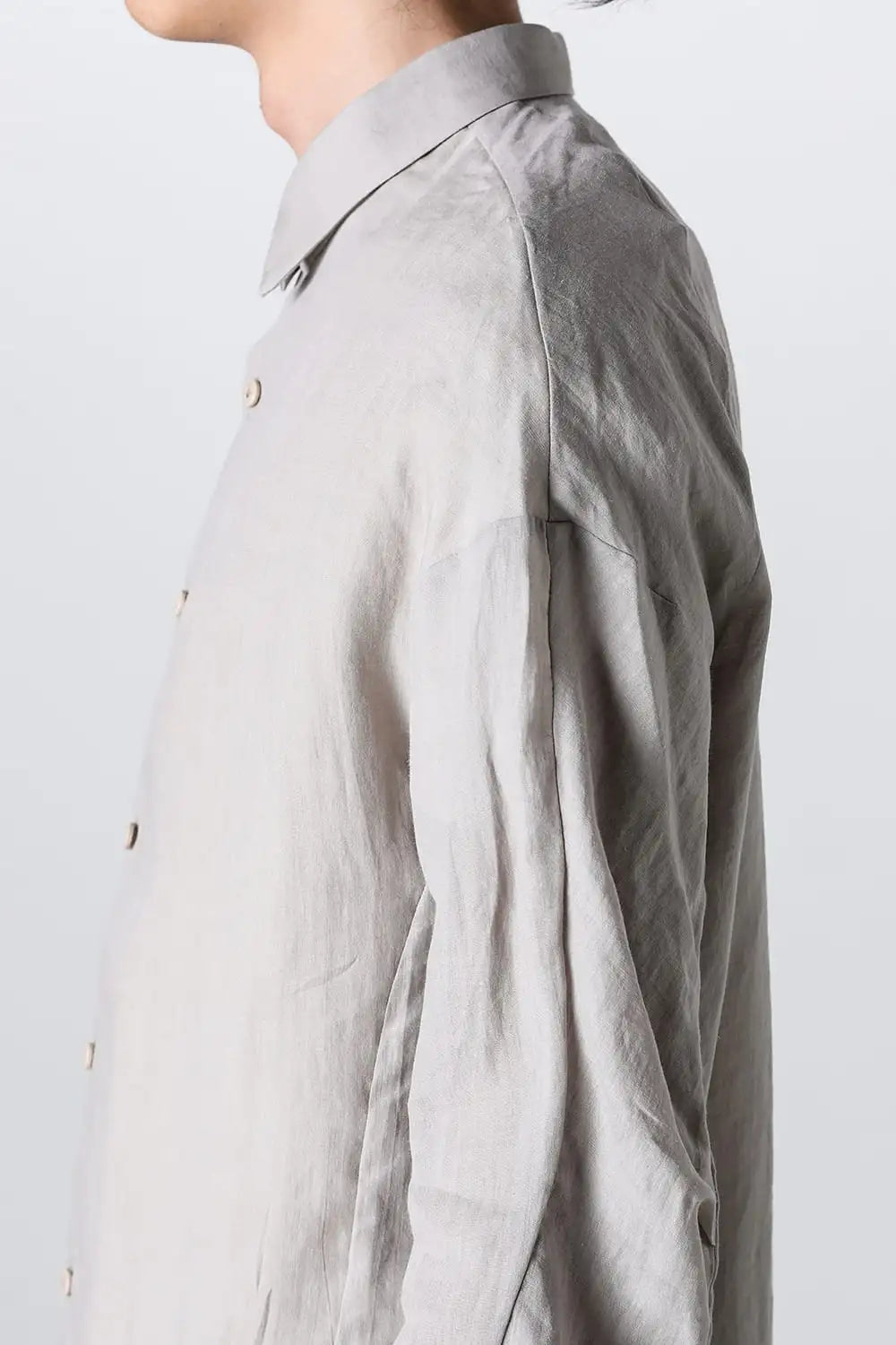 シャツ ルーズフィット ラミー Ecru