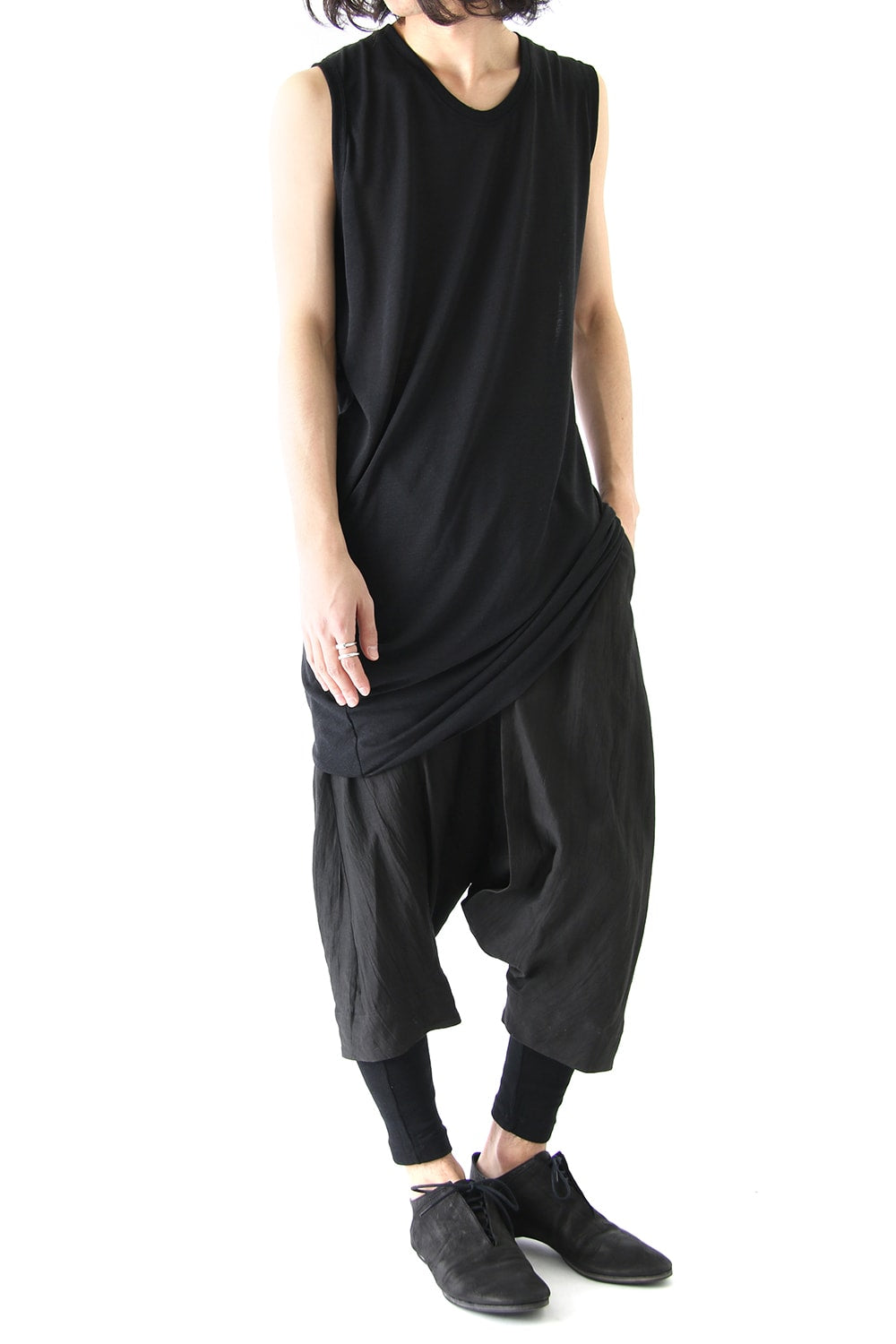 Shirring No Sleeve Cut & Sewn