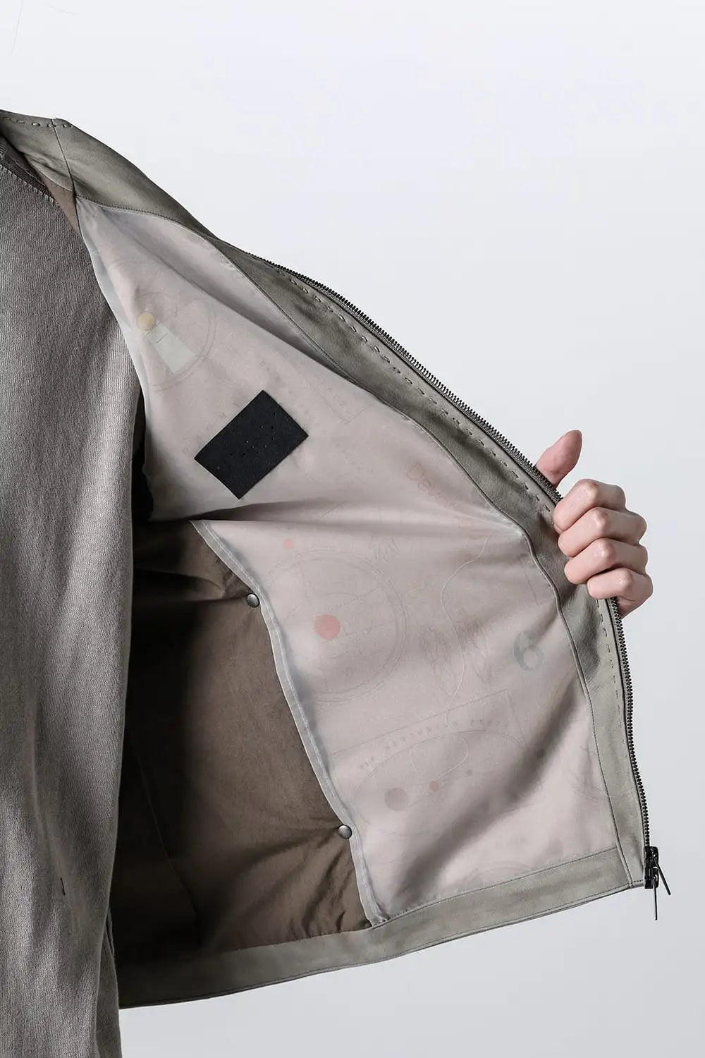 Jacket soft nubuck cow leather Sand Gray