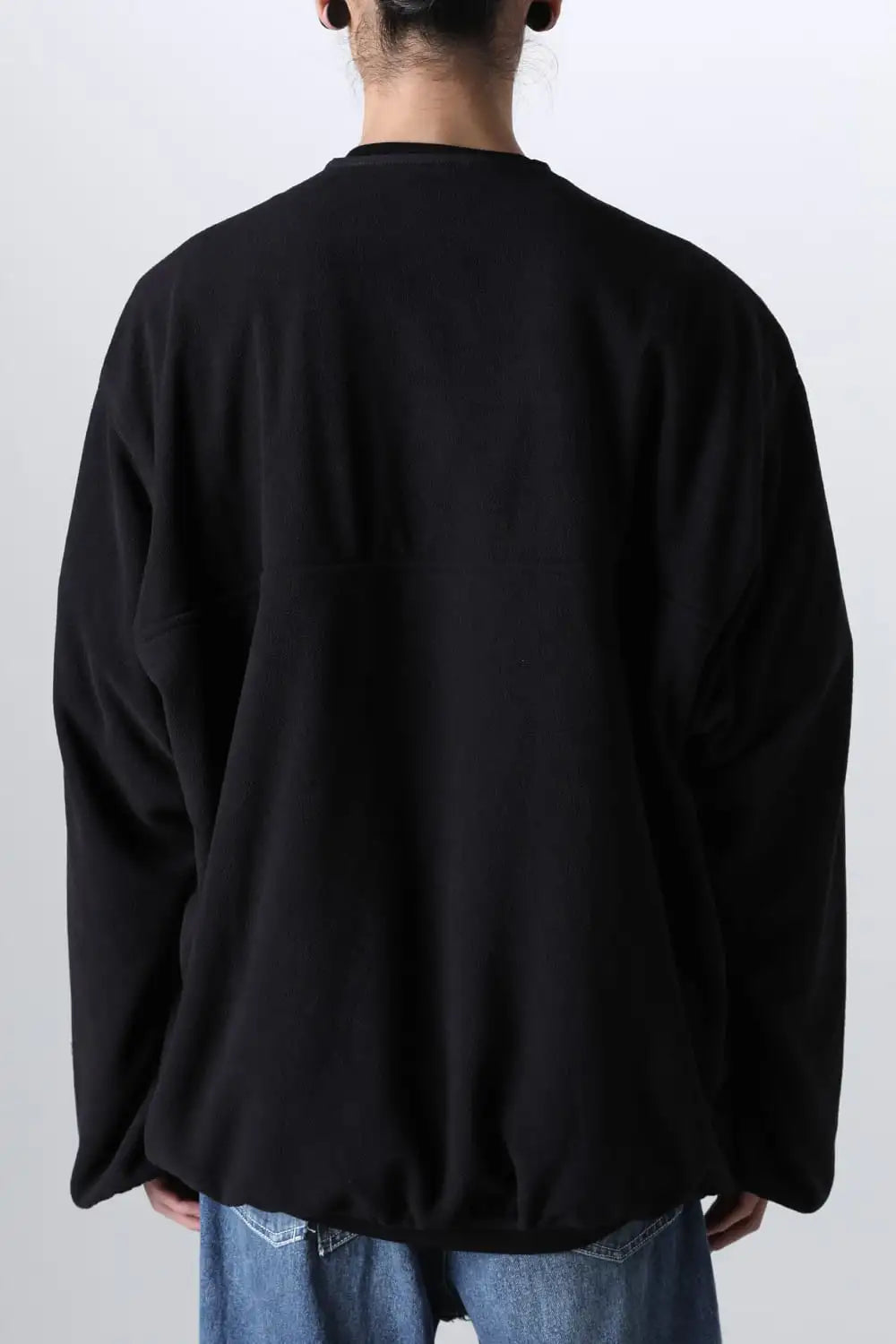 back gusset sleeve full zip fleece jacket.(solid)