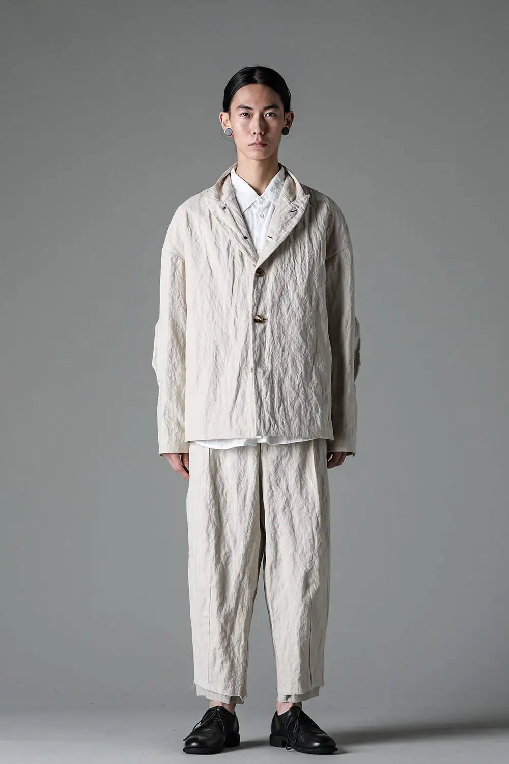 Jacket canapa / cotton metal shrink