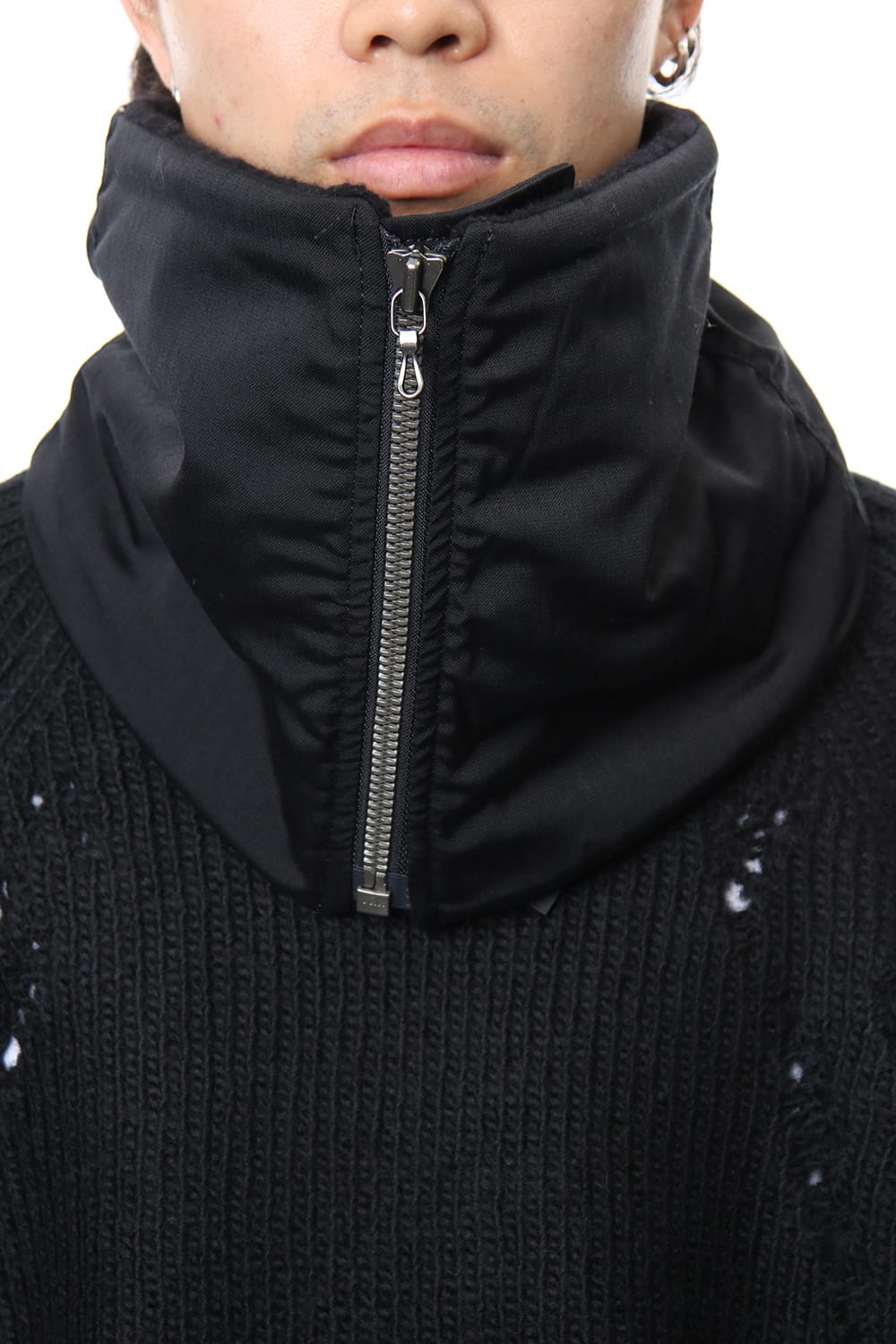 Slashing Zip Neck Warmer