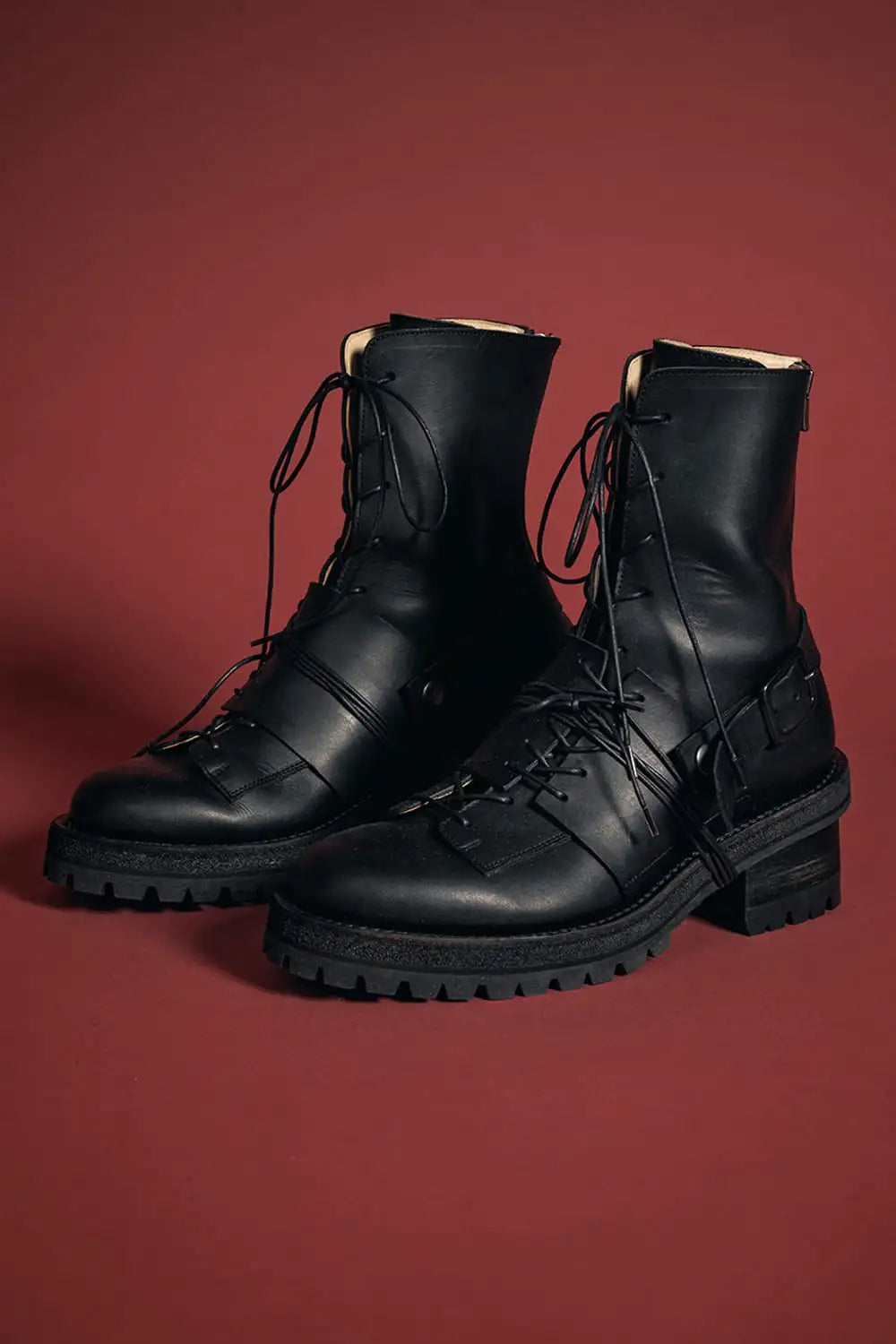 Layered Lace Up Boots