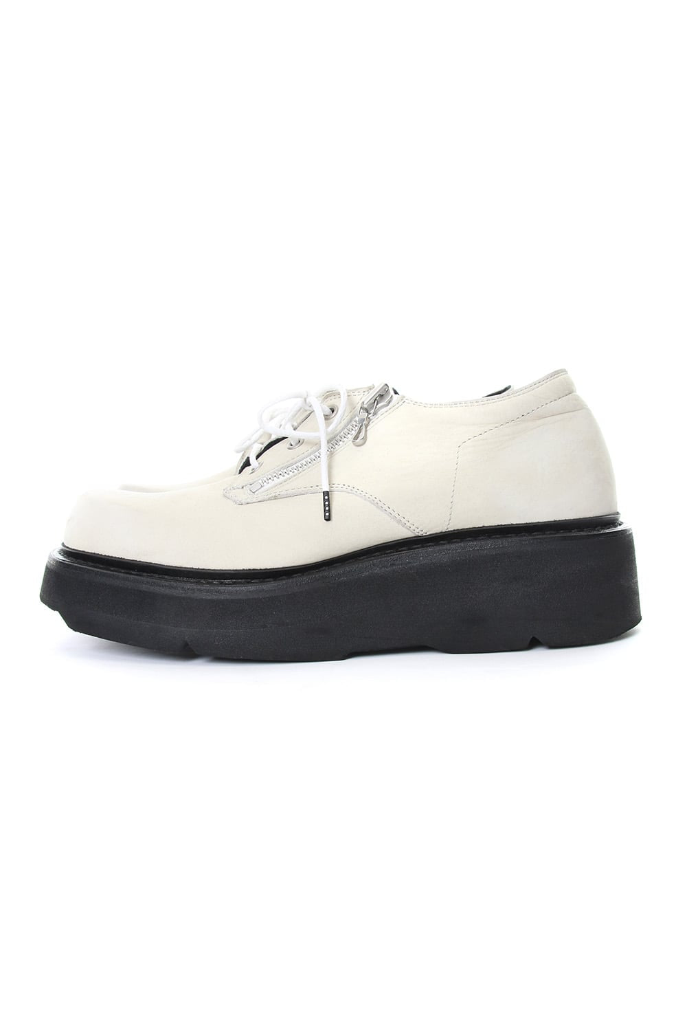 DOUBLE ZIP THICK-SOLED SHOES Ivory
