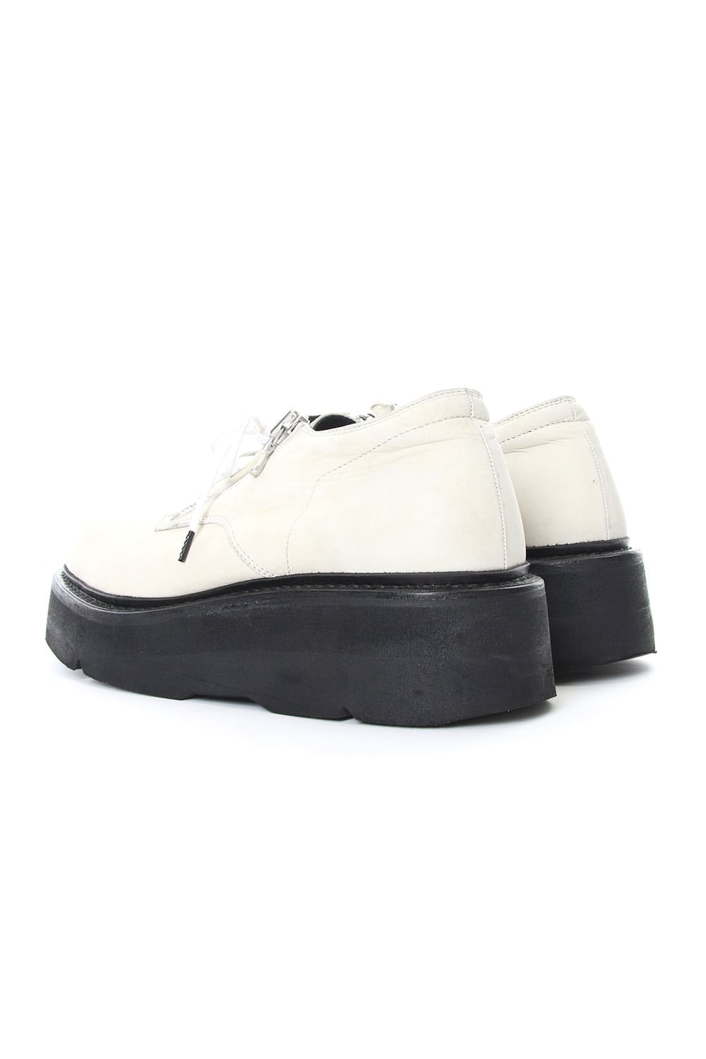 DOUBLE ZIP THICK-SOLED SHOES Ivory