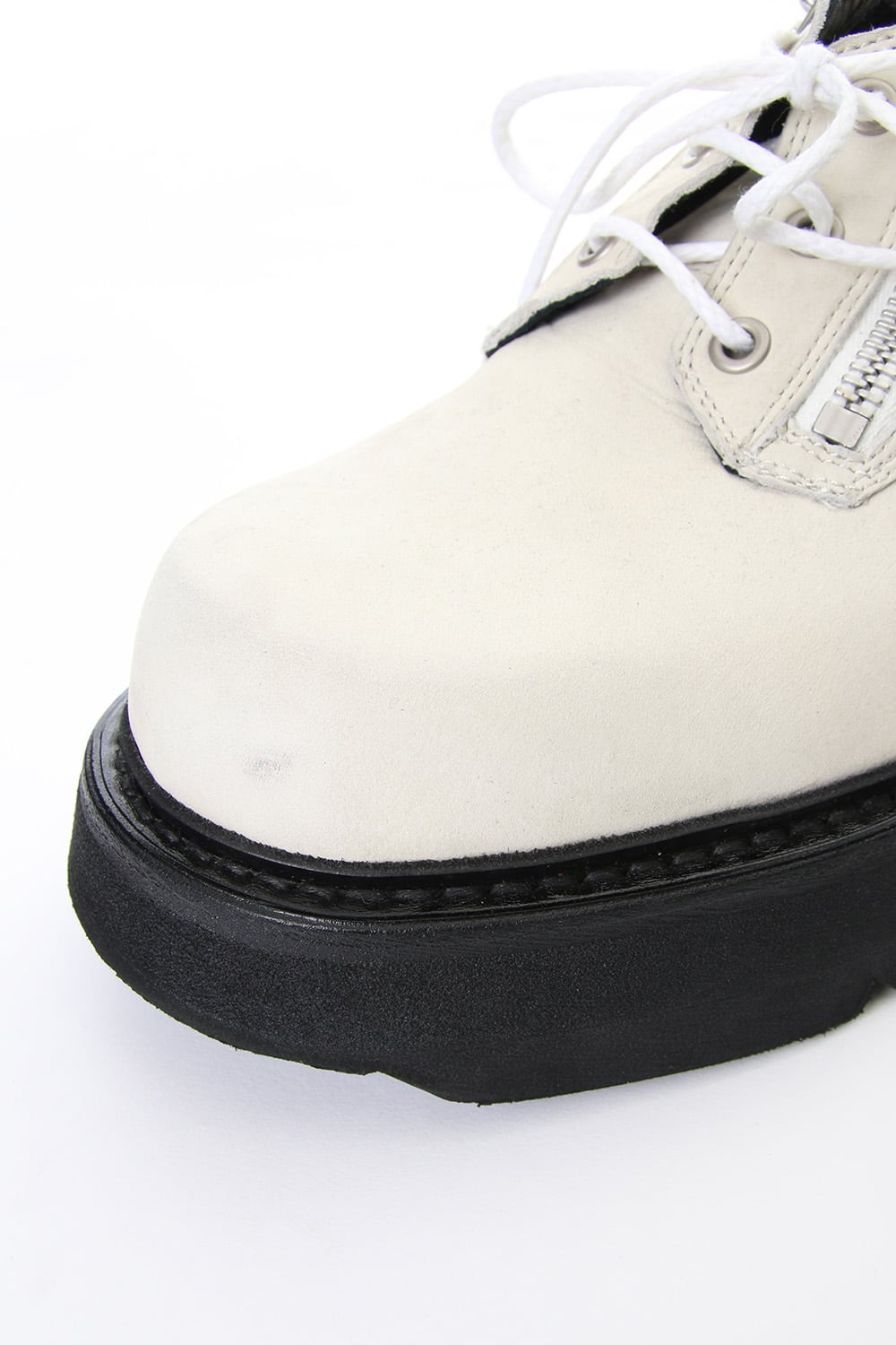DOUBLE ZIP THICK-SOLED SHOES Ivory