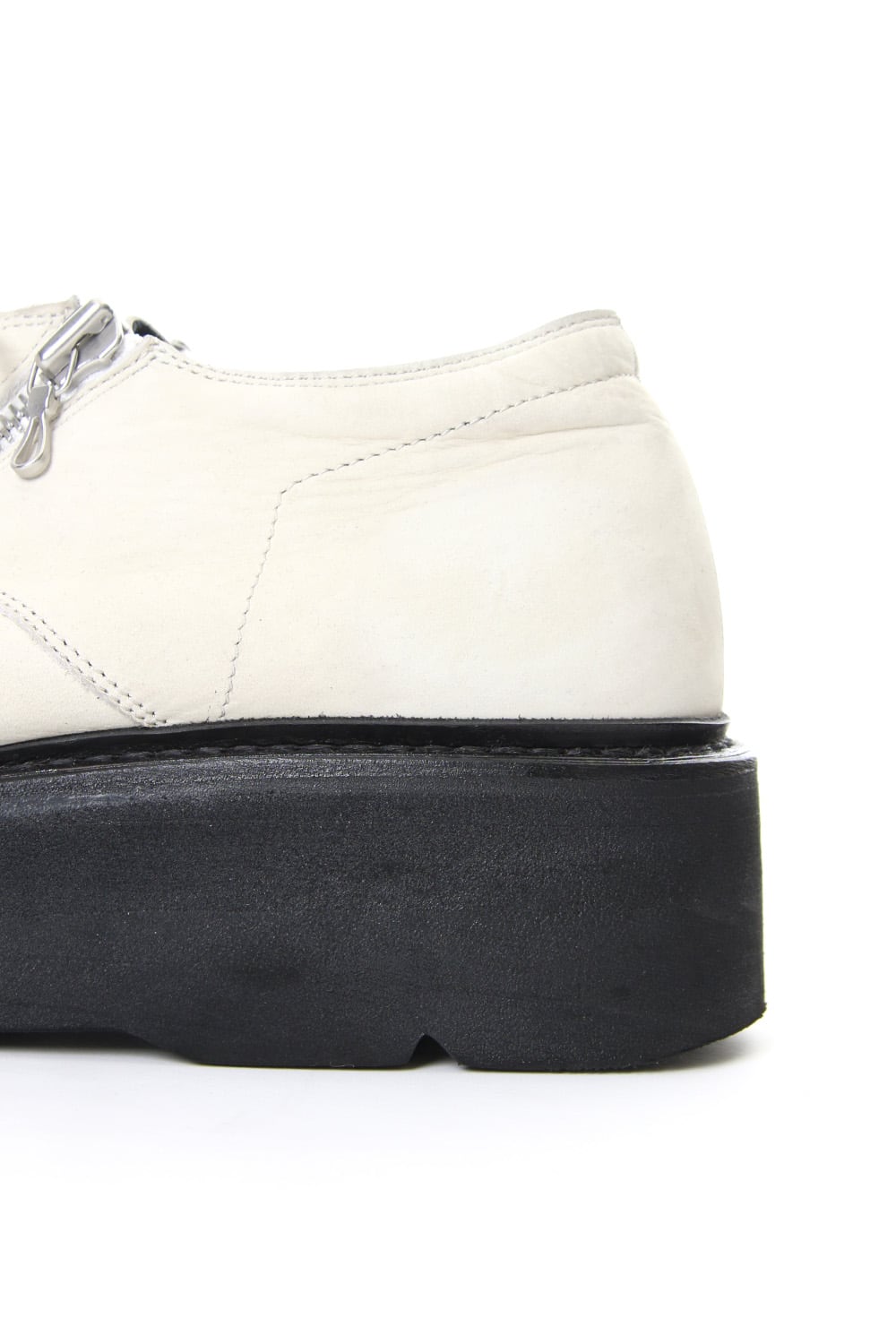 DOUBLE ZIP THICK-SOLED SHOES Ivory