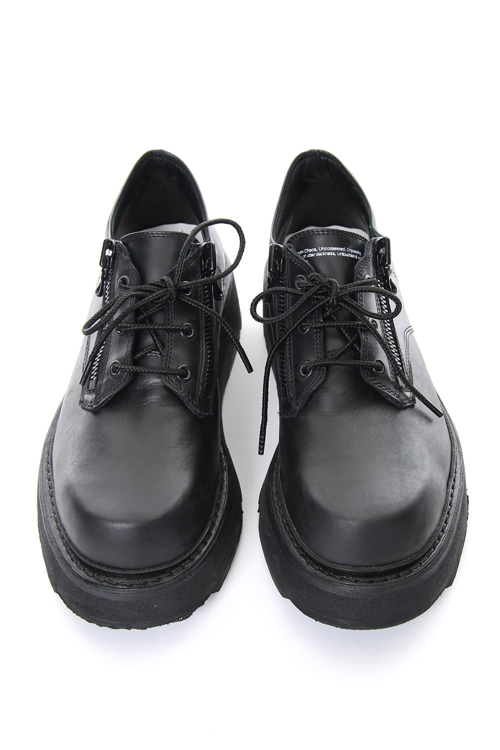 DOUBLE ZIP THICK-SOLED SHOES Black