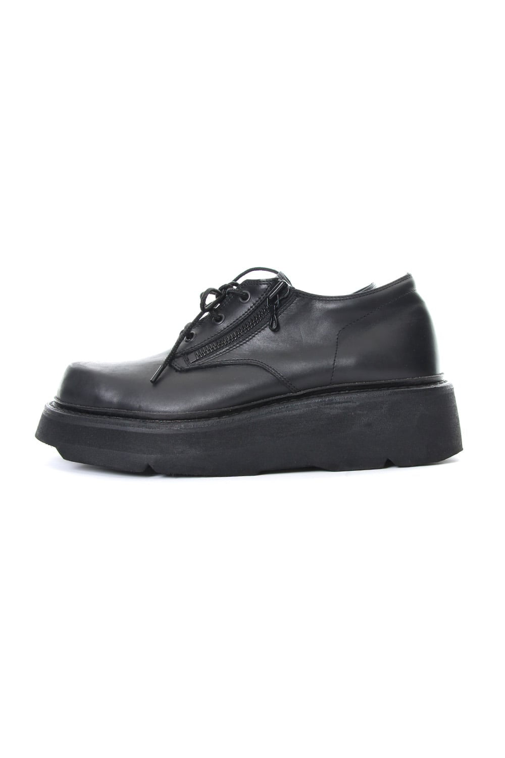 DOUBLE ZIP THICK-SOLED SHOES Black