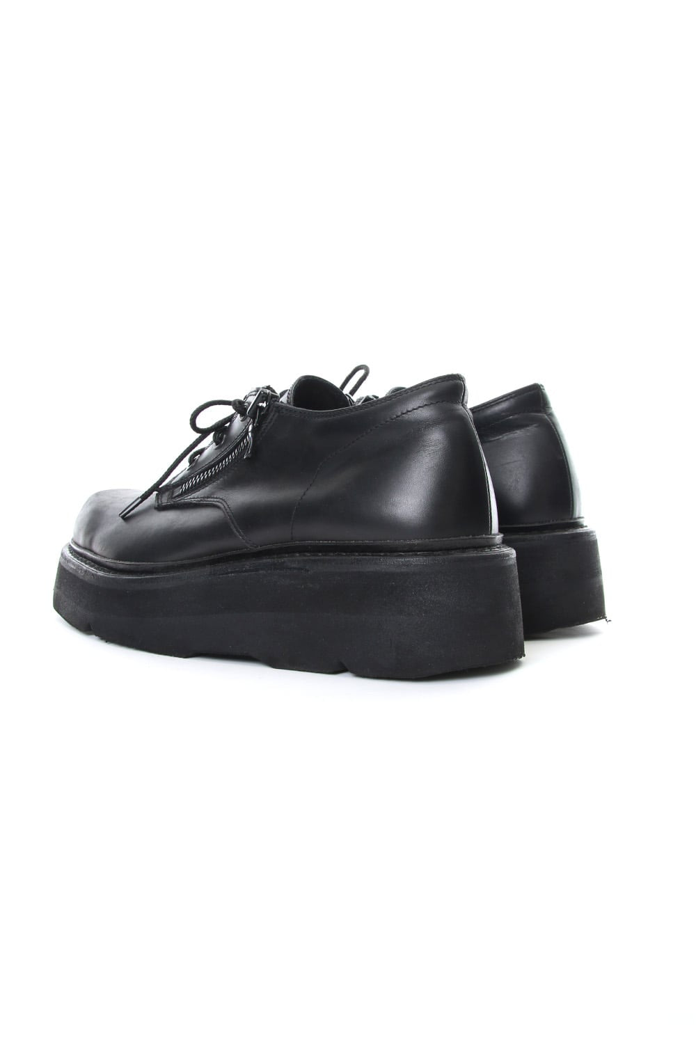 DOUBLE ZIP THICK-SOLED SHOES Black