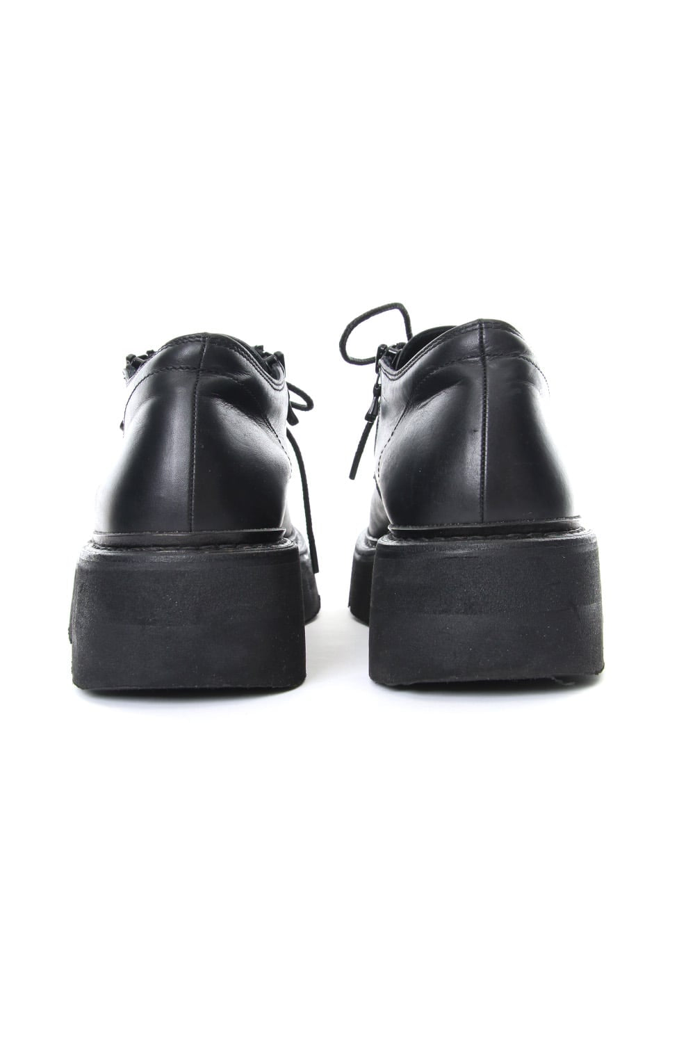 DOUBLE ZIP THICK-SOLED SHOES Black
