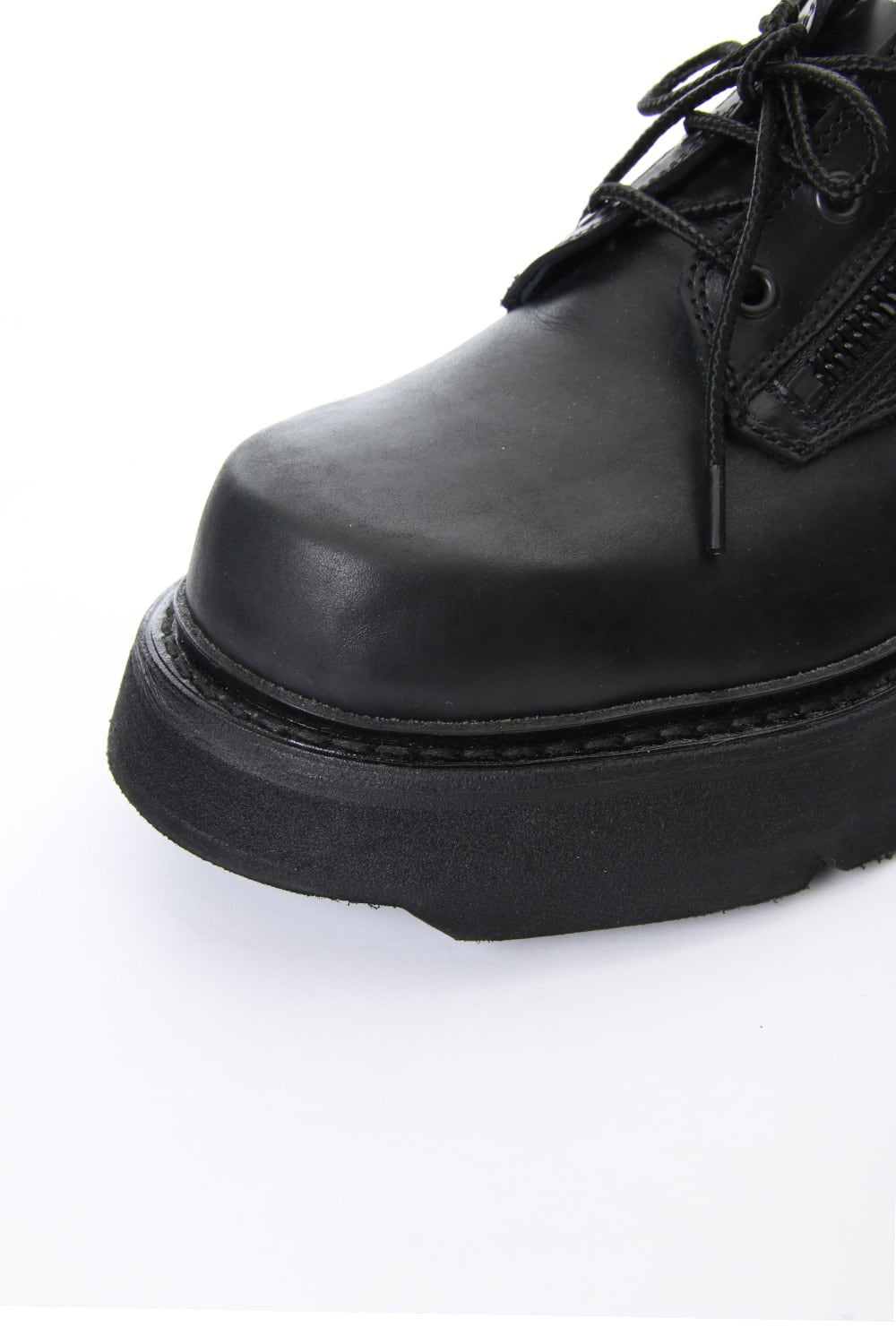 DOUBLE ZIP THICK-SOLED SHOES Black