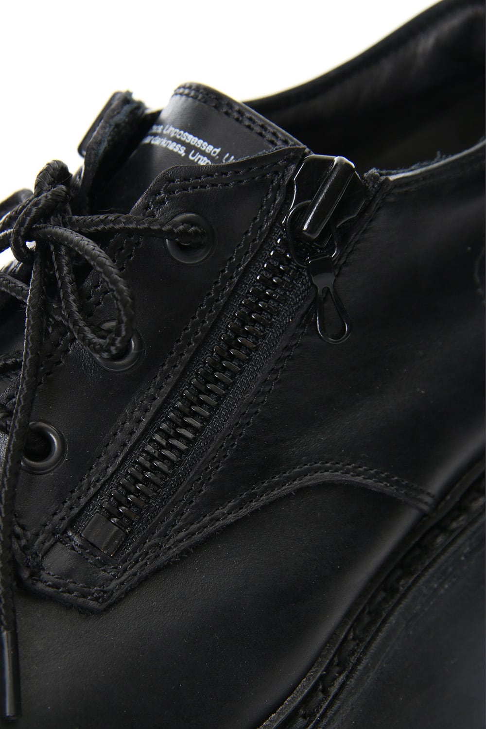 DOUBLE ZIP THICK-SOLED SHOES Black