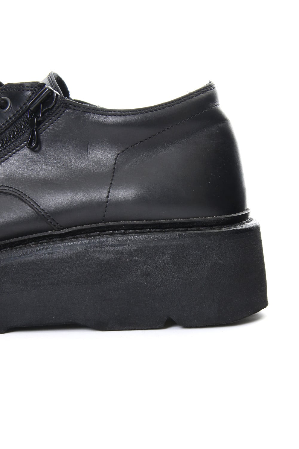 DOUBLE ZIP THICK-SOLED SHOES Black