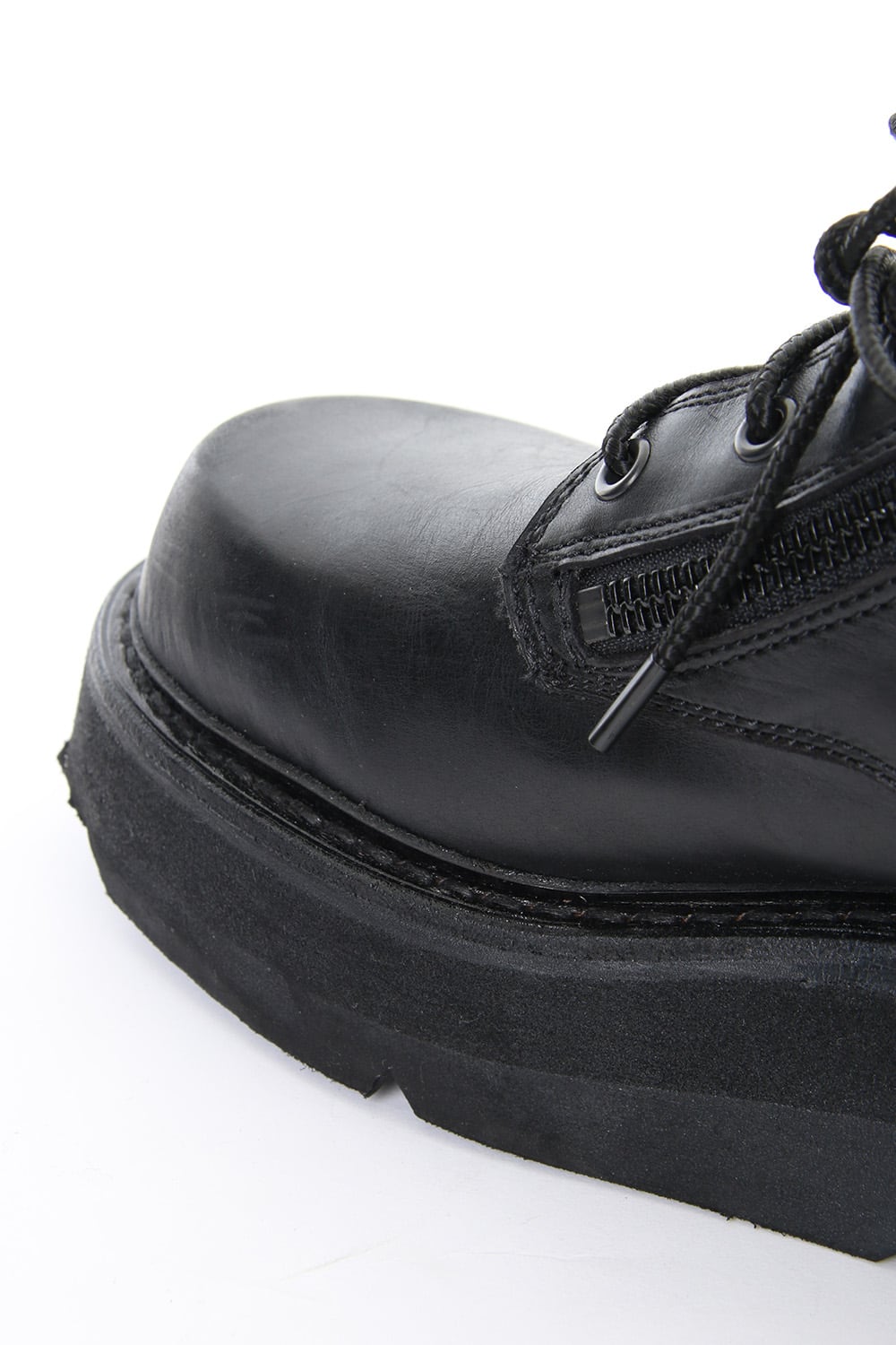 DOUBLE ZIP THICK-SOLED SHOES Black