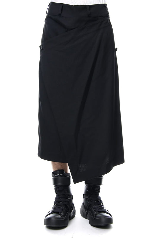 ATTACHED SKIRT TROUSERS Black