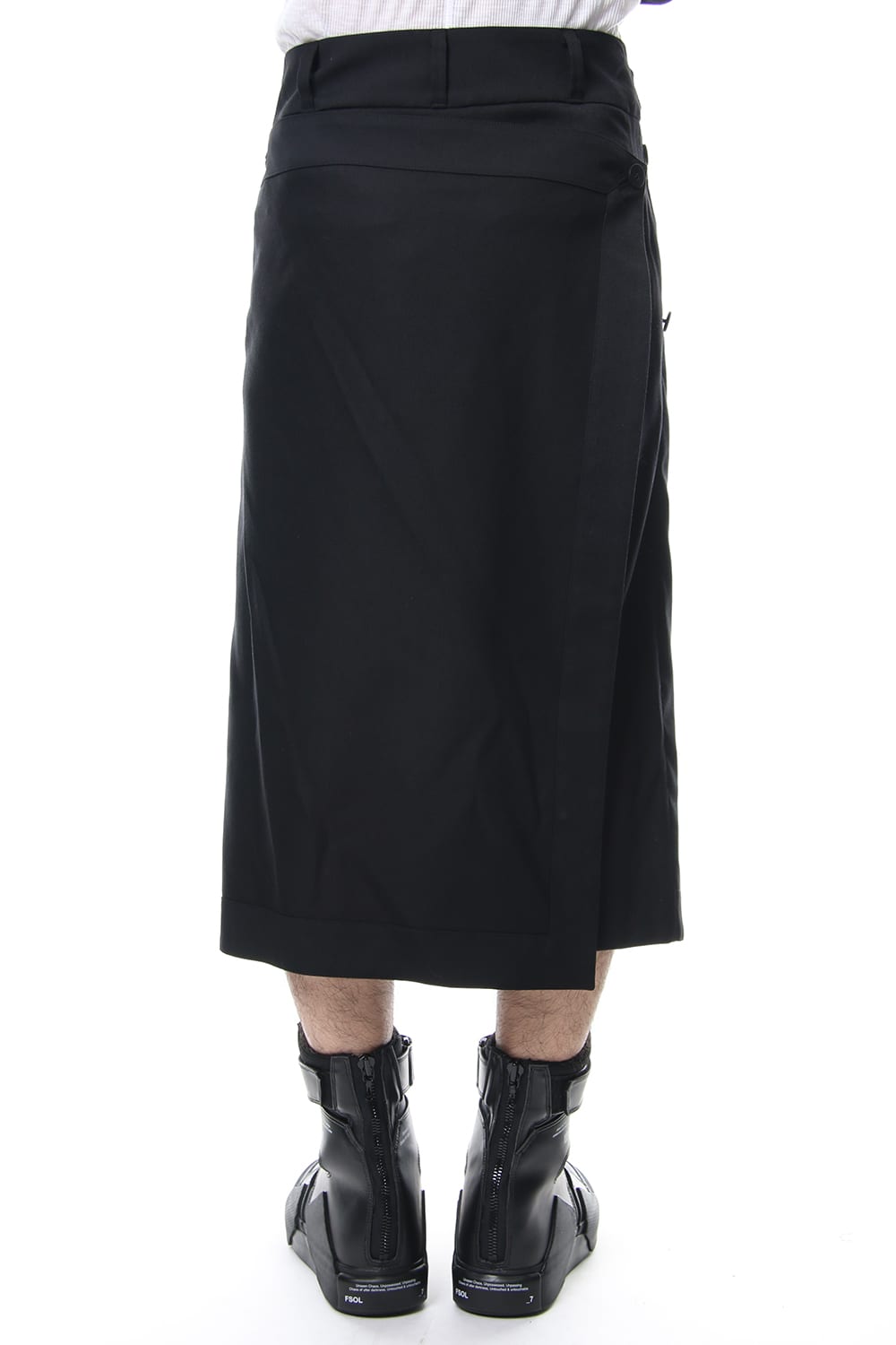 ATTACHED SKIRT TROUSERS Black