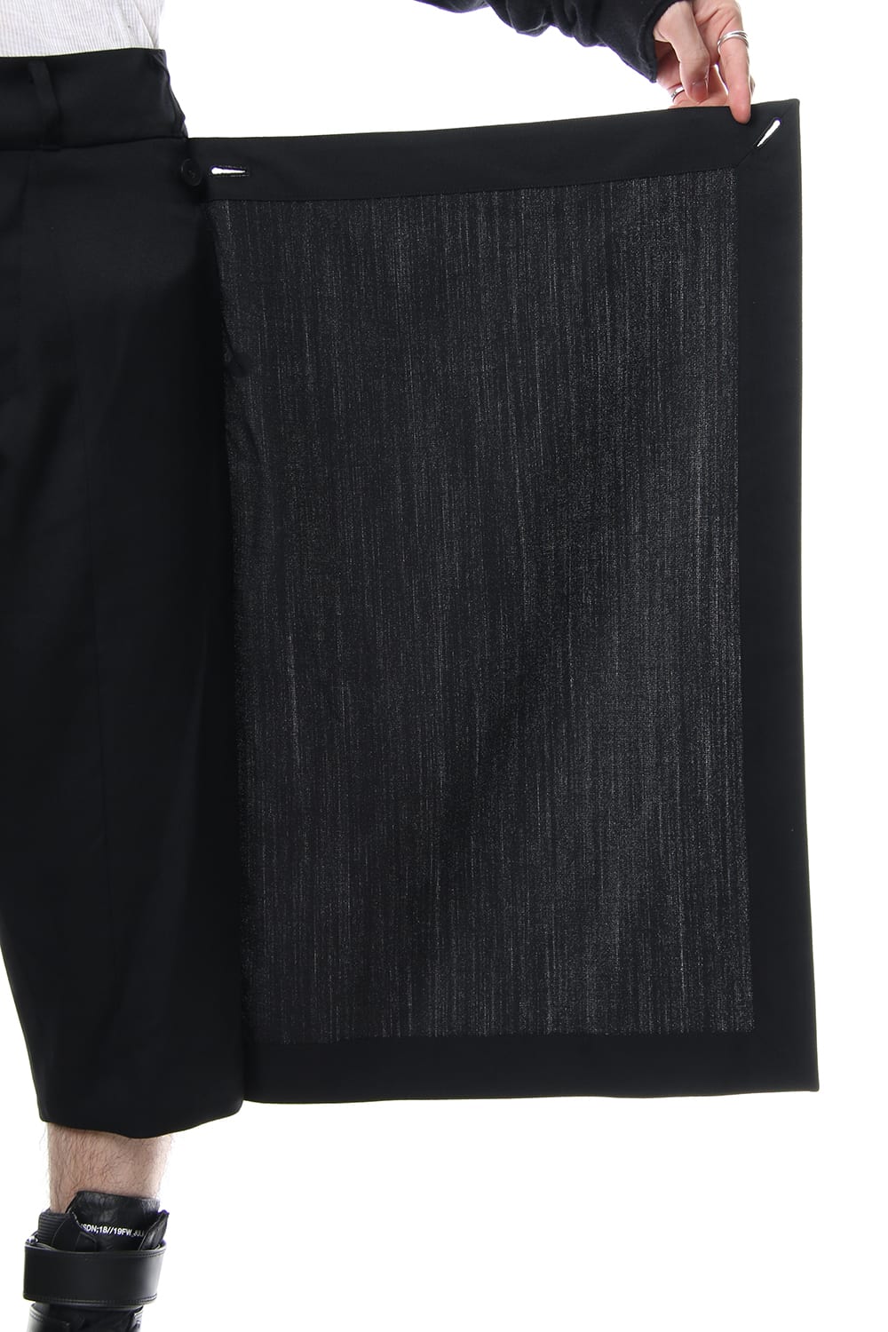 ATTACHED SKIRT TROUSERS Black