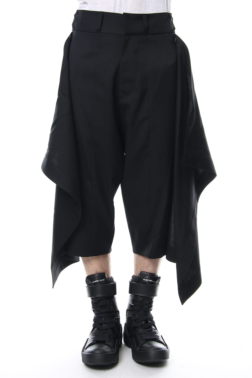 ATTACHED SKIRT TROUSERS Black