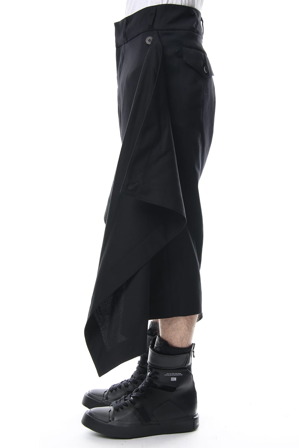 ATTACHED SKIRT TROUSERS Black