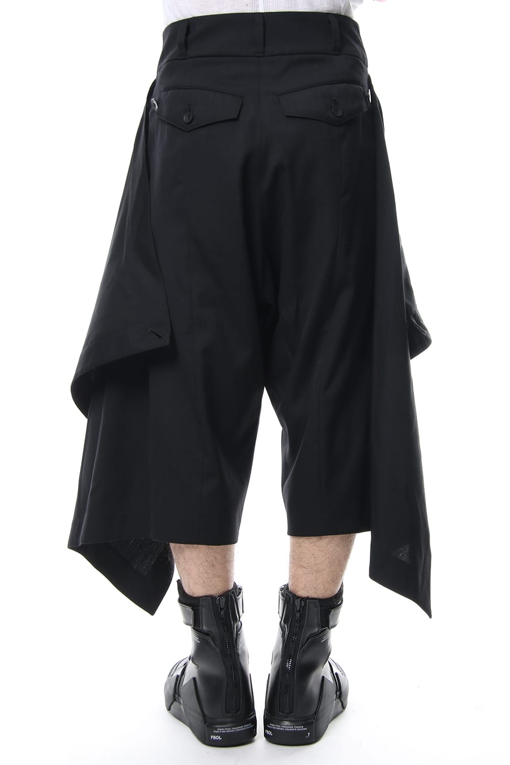 ATTACHED SKIRT TROUSERS Black