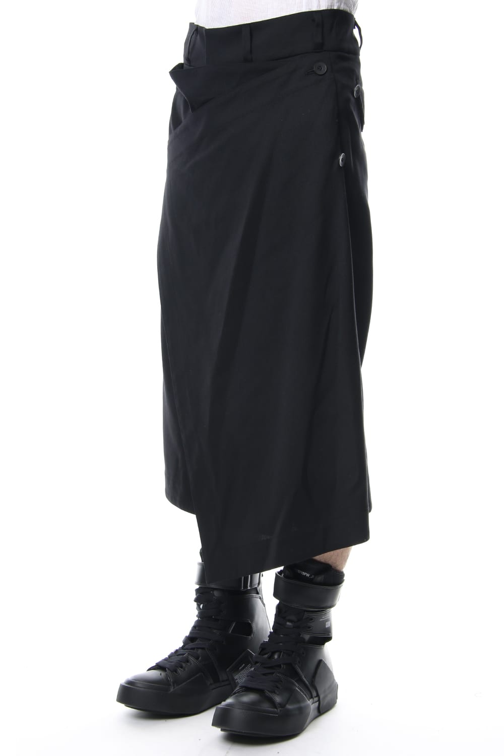 ATTACHED SKIRT TROUSERS Black