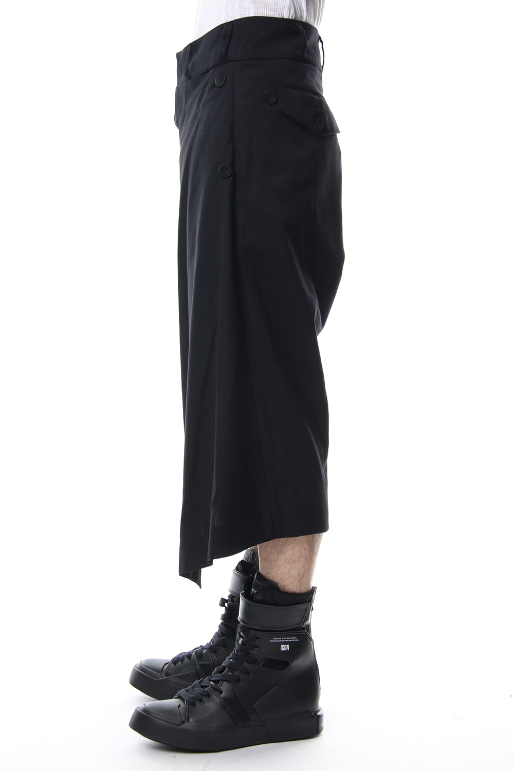 ATTACHED SKIRT TROUSERS Black