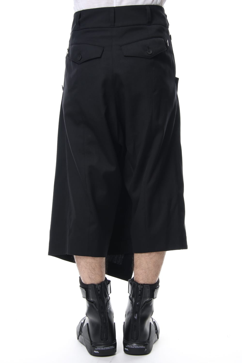 ATTACHED SKIRT TROUSERS Black