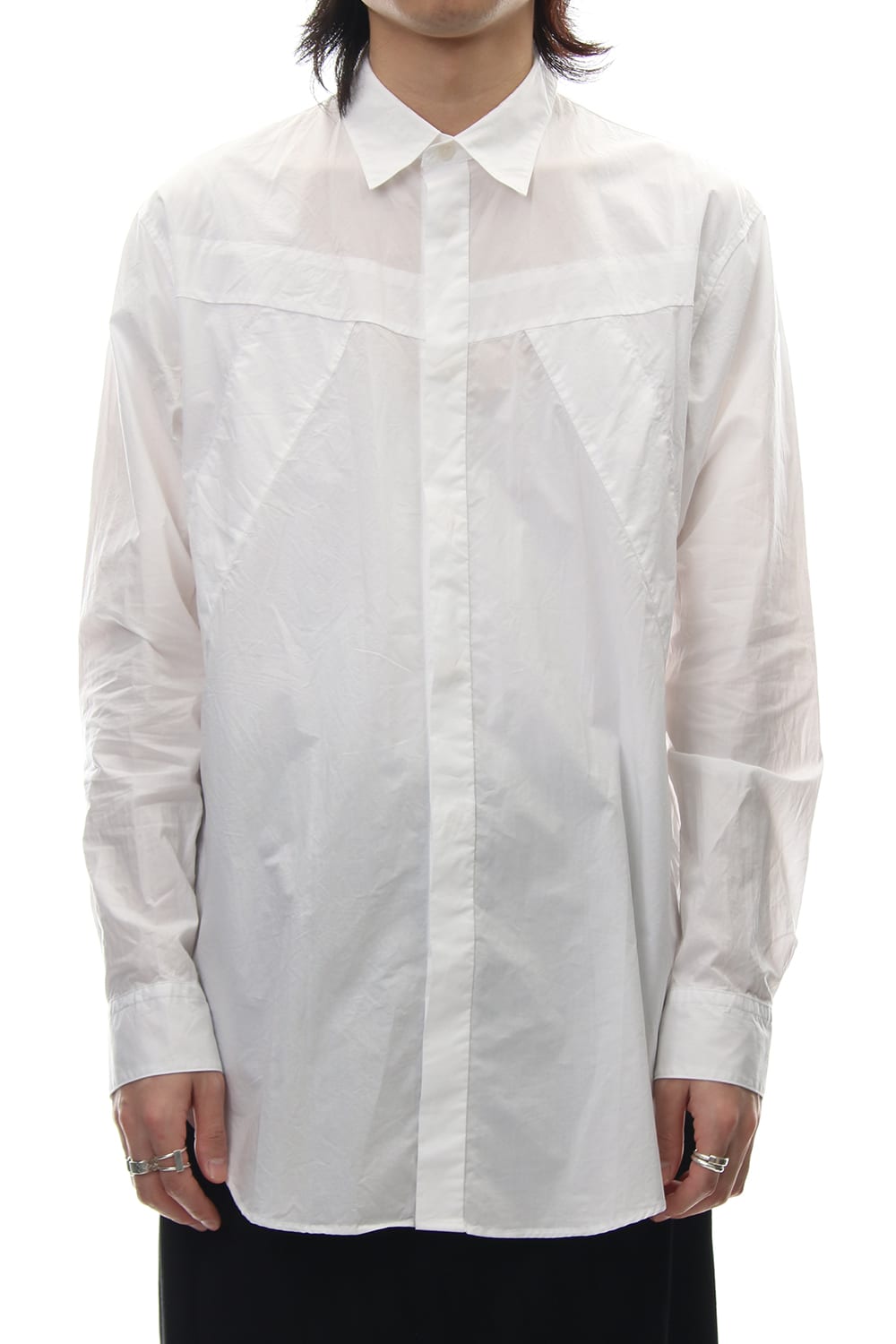 SEAMED SHIRT White