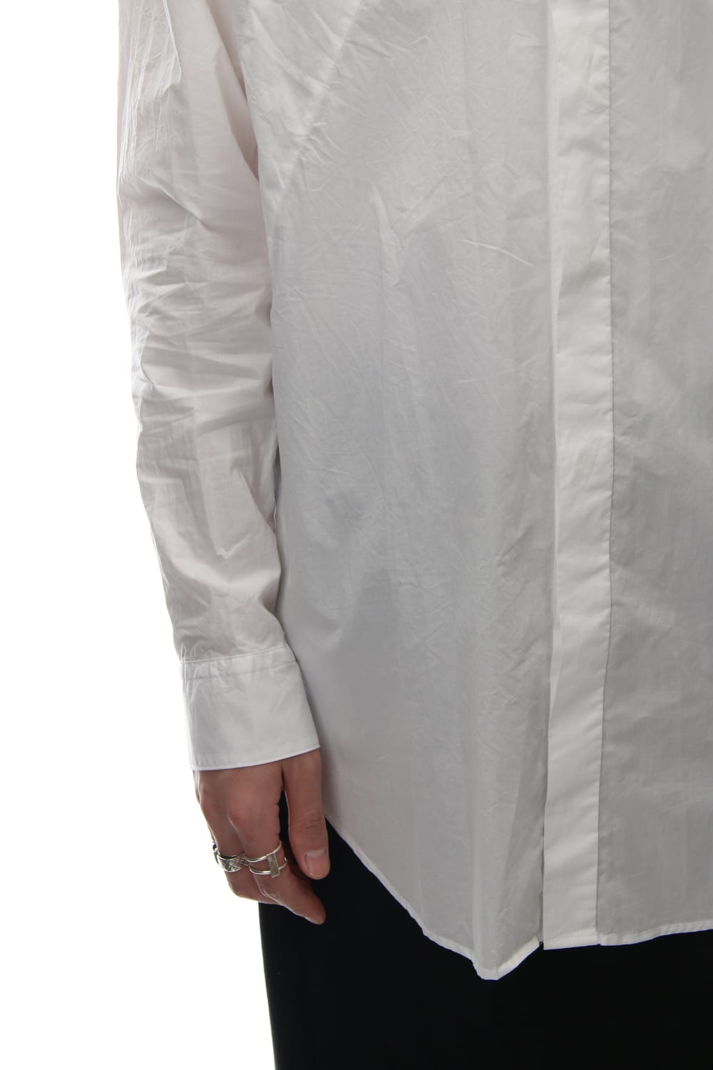 SEAMED SHIRT White